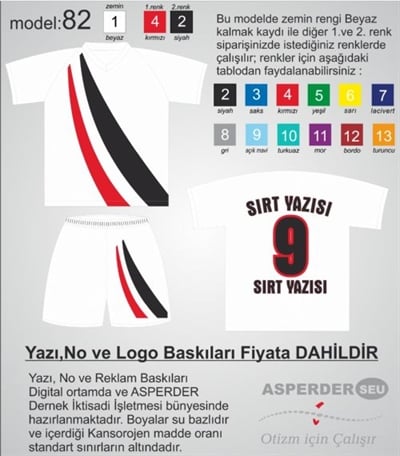 Futbol Forma Şort takım model 82
