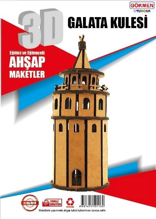 Galata Kulesi - 3D Ahşap Maket