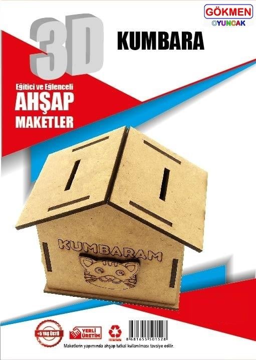 Kumbara - Ahşap 3d Maket