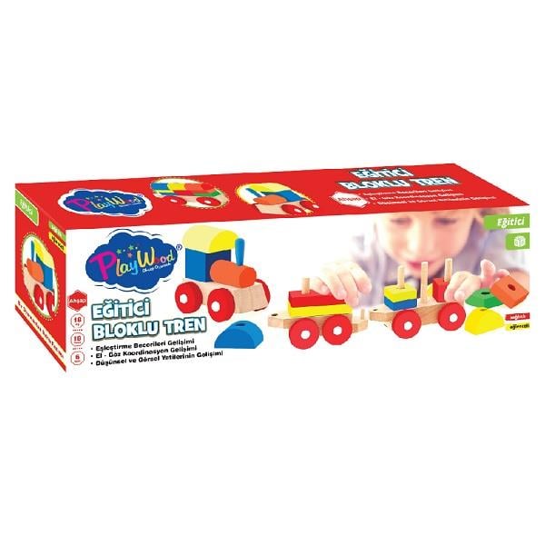 Play Wood Ahşap Bloklu Tren
