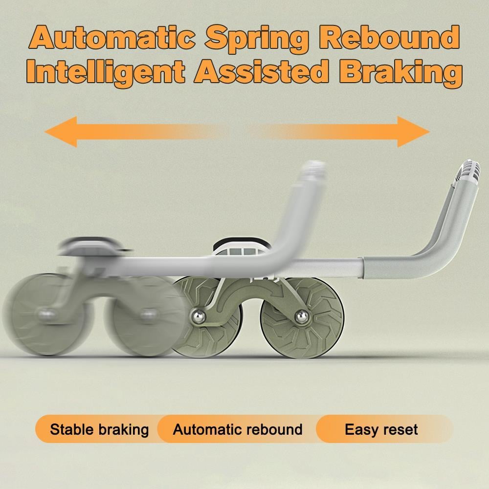 Relife Ab-04 Ab Roller Dirsek Destekli Karın Çalıştırıcı, Otomatik Geri Tepme Özellikli, Diz Matlı Karın Kası Çalıştırıcı, Erkekler ve Kadınlar Için, Karın Kası Antrenmanı, Çift Tekerlekli