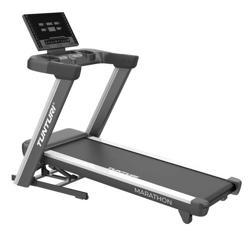 Tunturi Marathon TM 4500 Otomatik eğimli, 4 HP. Sessiz Motorlu, Otomatik Katlamalı, Eksi Eğimli, Fitness Uygulamalı Koşu Bandı