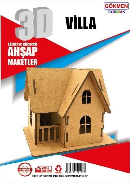 Villa Model - Ahşap 3d Maket
