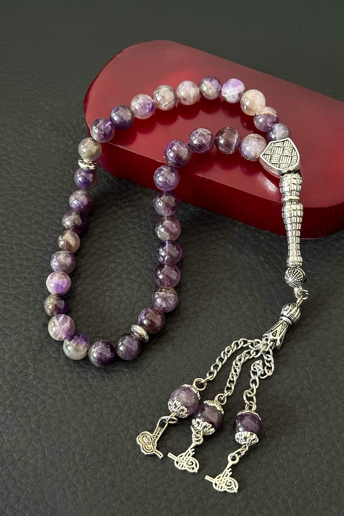 1. Kalite Ametist Taşı Tesbih