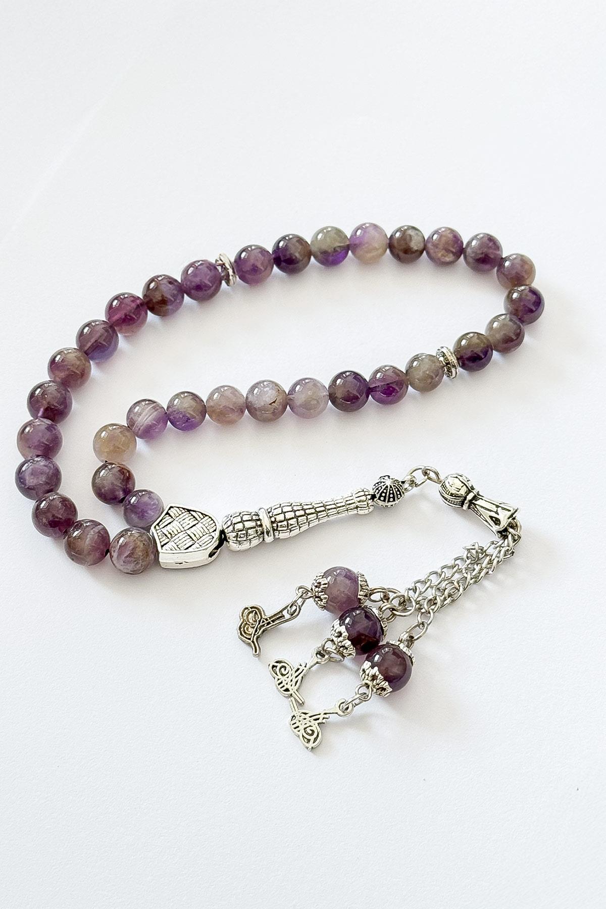 1. Kalite Ametist Taşı Tesbih