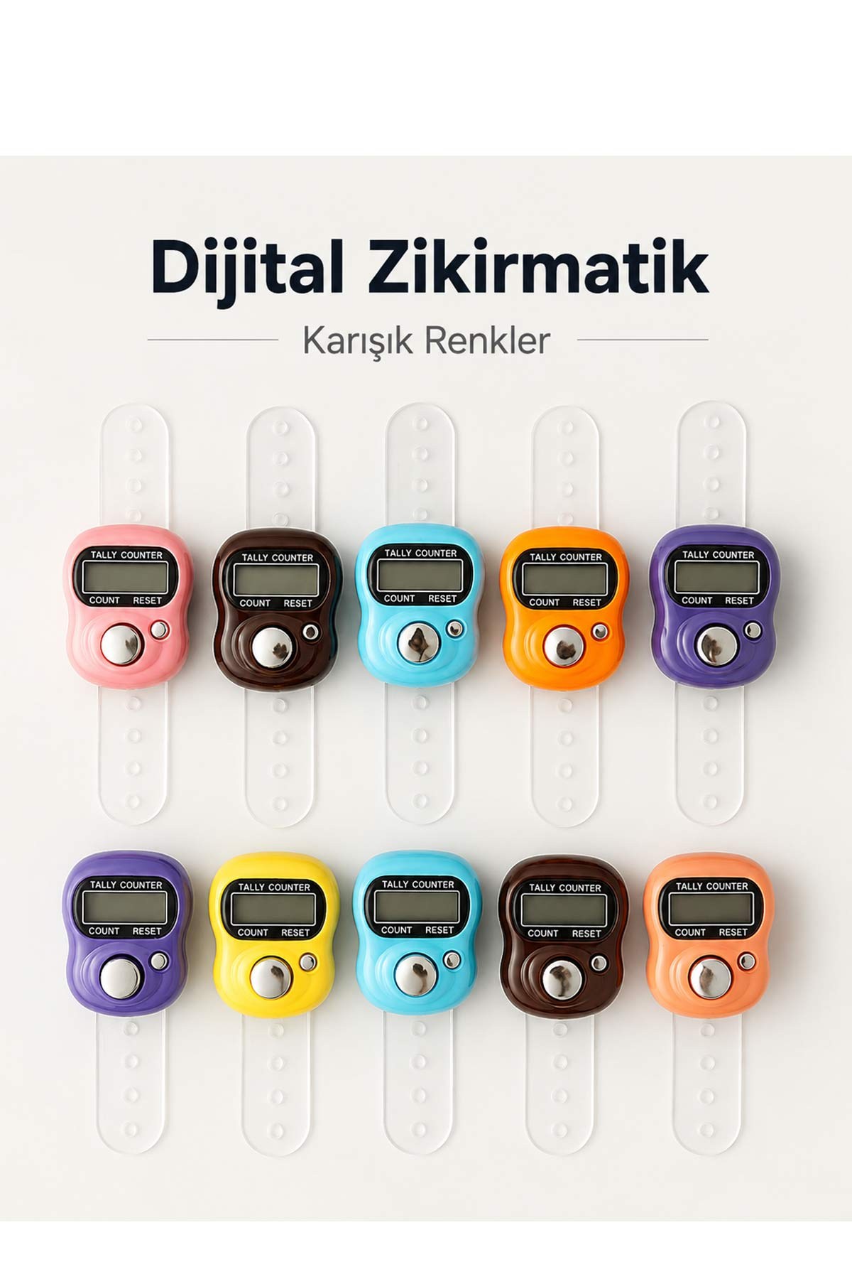 100 Adet Karışık Renk Zikirmatik Tesbih | TesbihKenti