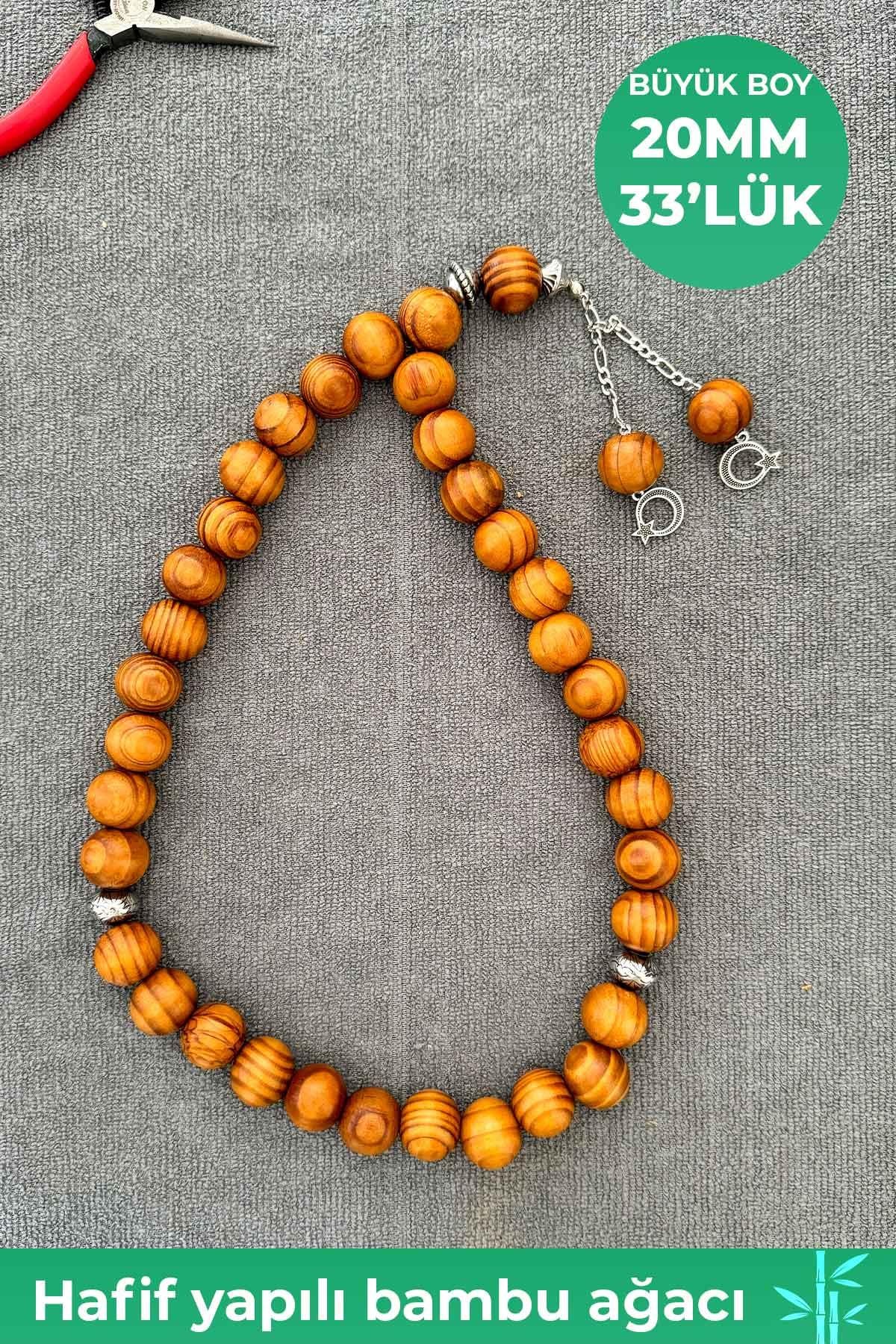 20 MM Dekoratif Amaçlı Bambu Ağacı Tesbih