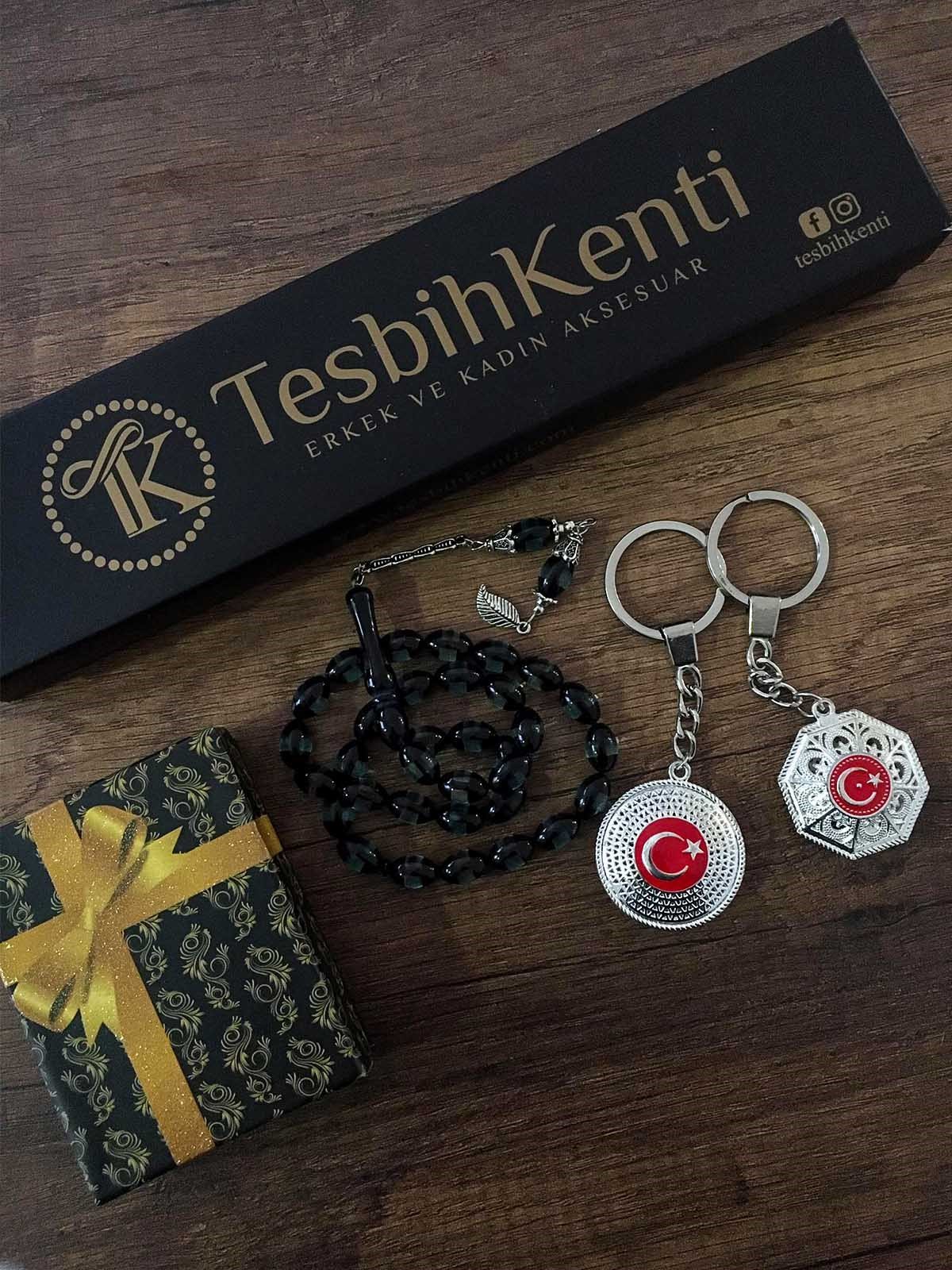 3 Lü Set - Tesbih ve Anahtarlık