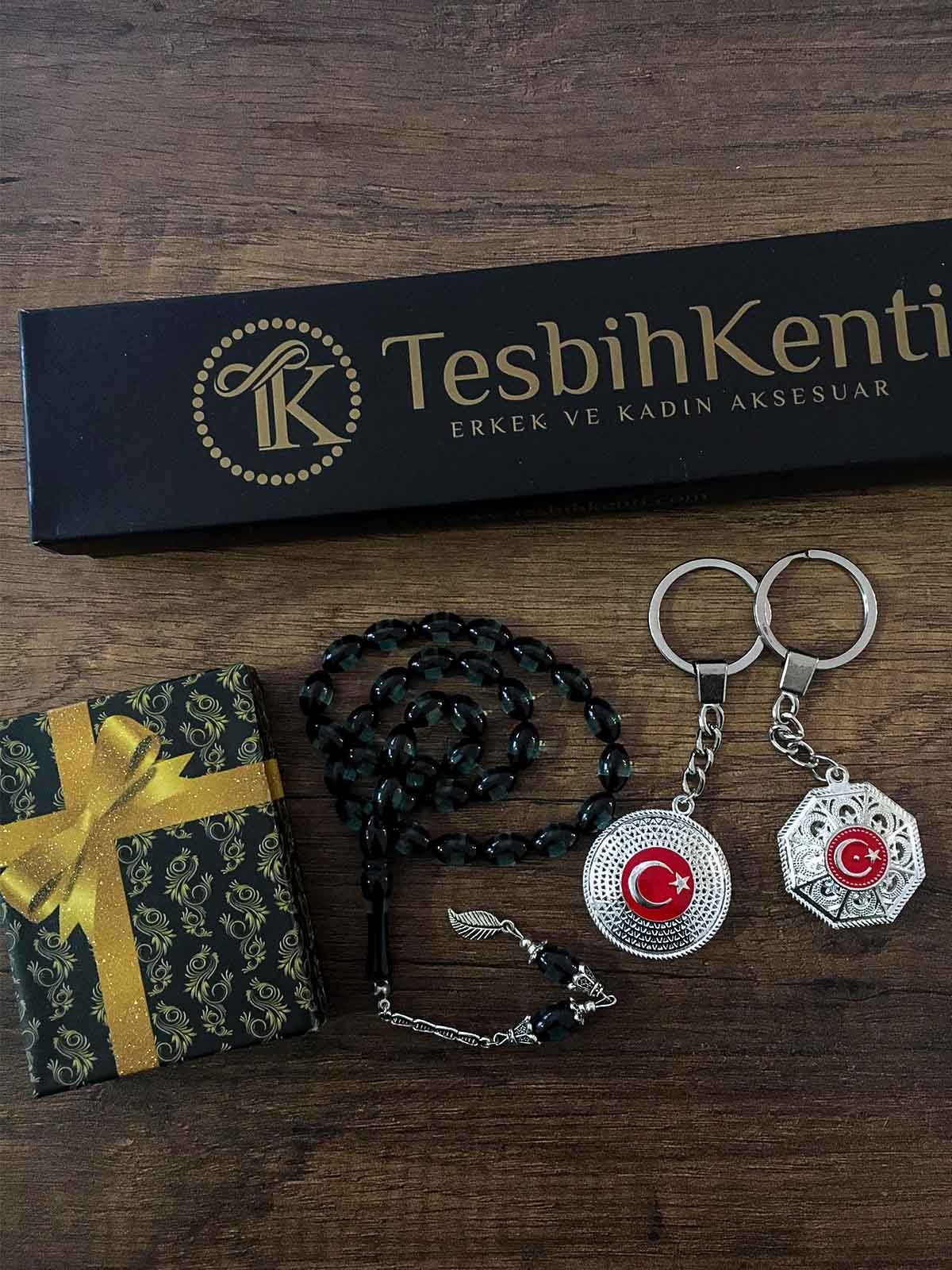 3 Lü Set - Tesbih ve Anahtarlık