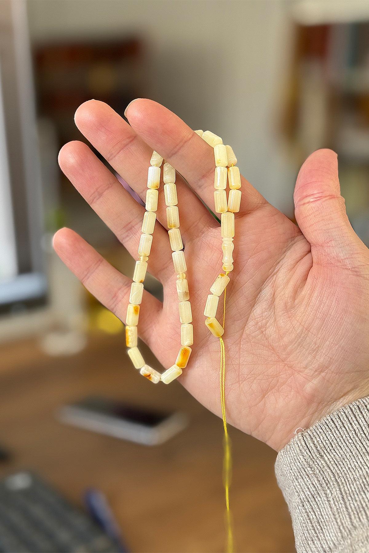 3 Yedek Taneli Püskülsüz Kapsül Kaya Damla Kehribar Tesbih - TesbihKenti