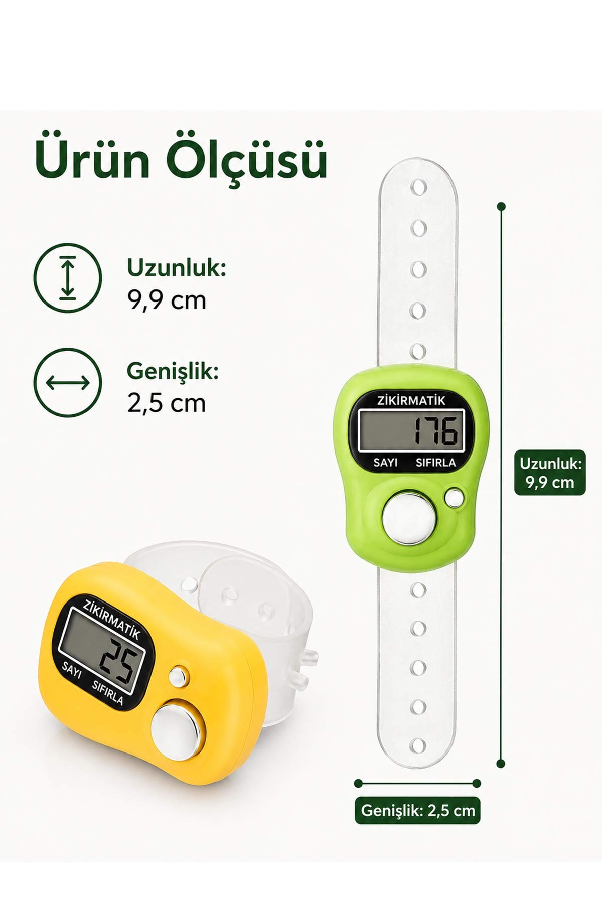 50 Adet Karışık Renk Zikirmatik Tesbih | TesbihKenti