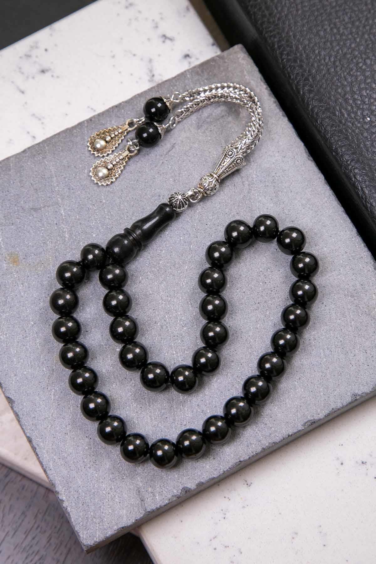 8 MM Küre Rus Oltu Taşı Tesbih