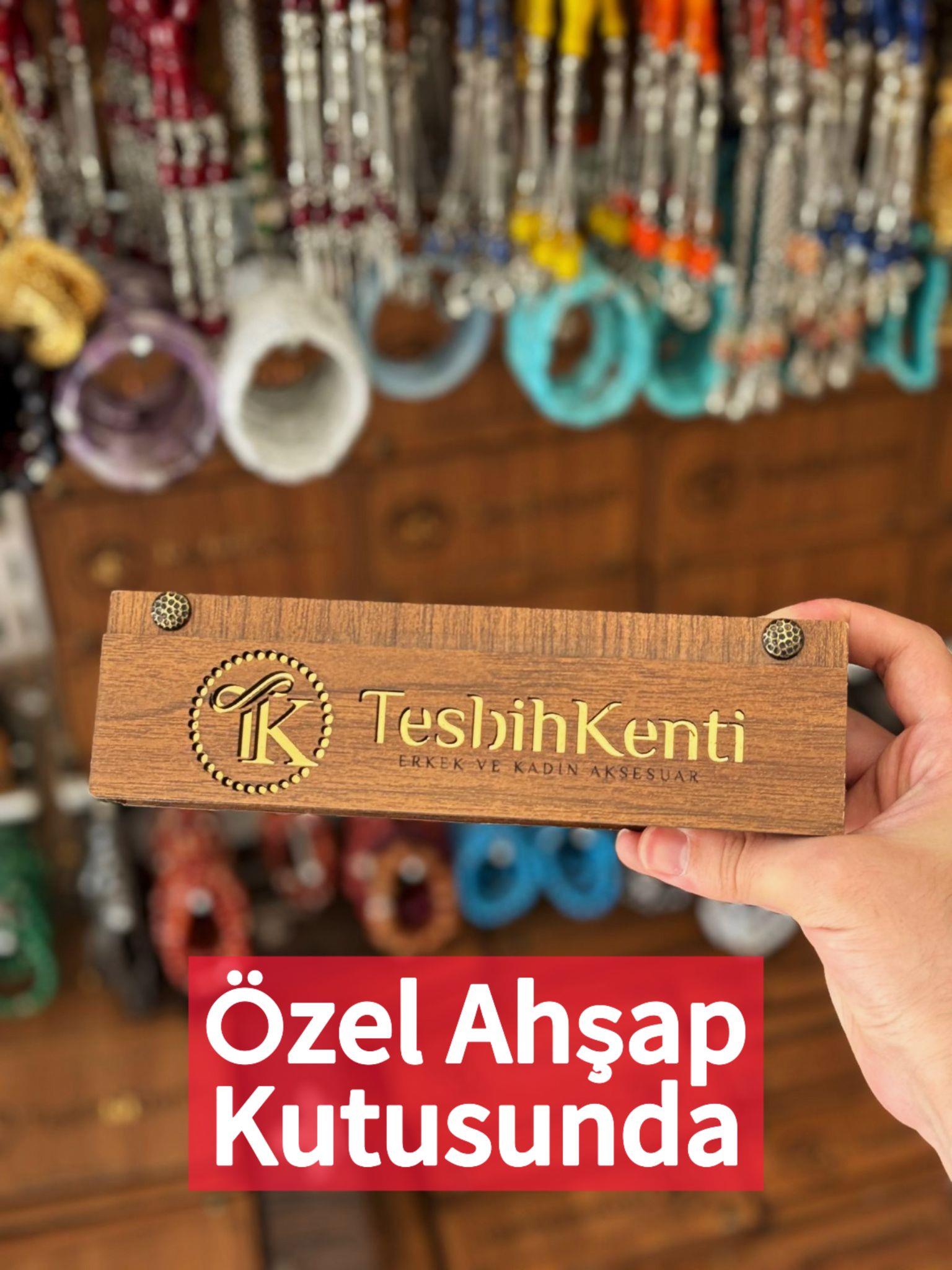 9/8 MM Hareli Ton Usta İşçilik Sıkma Kehribar Tesbih