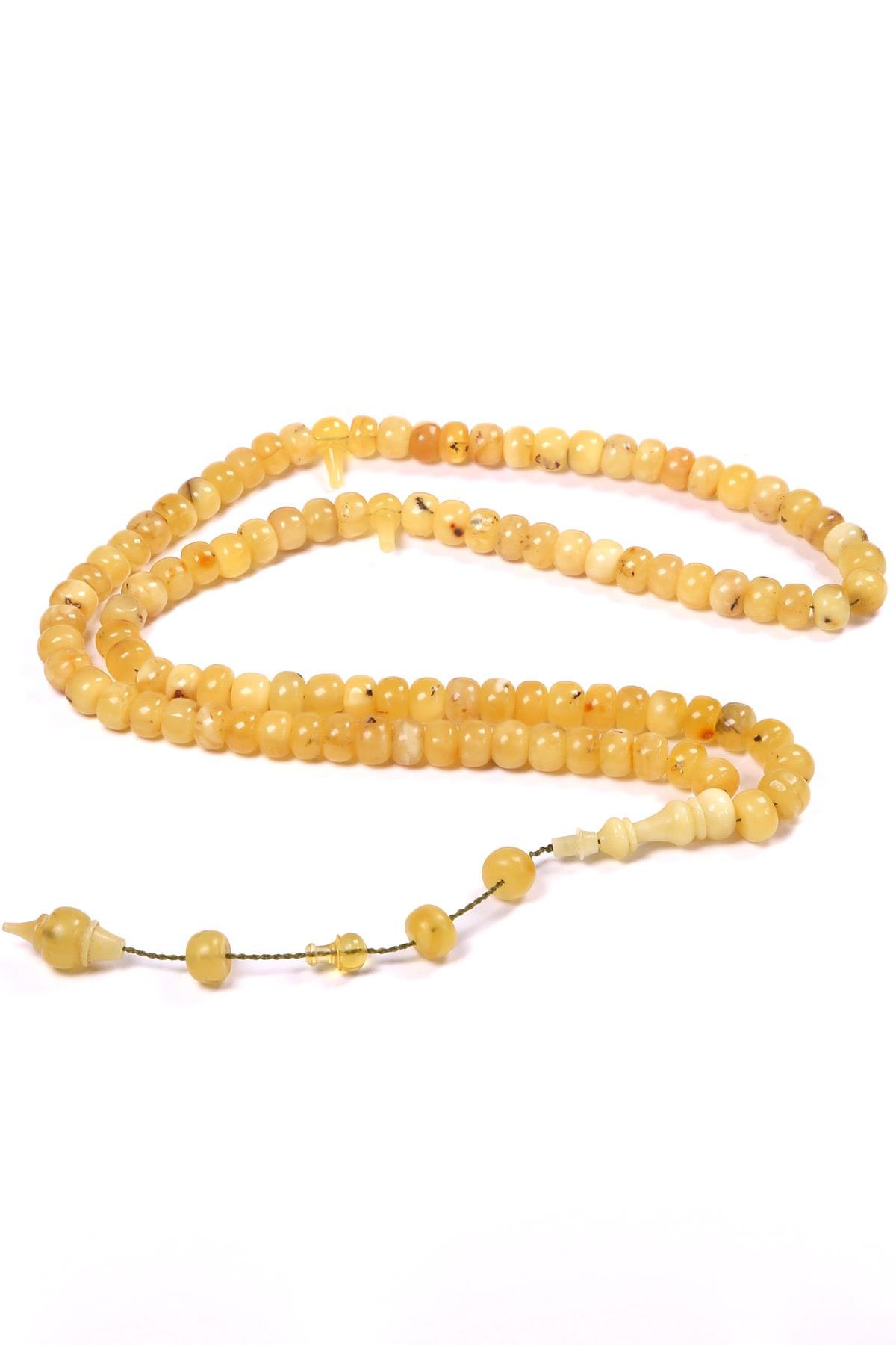 99'luk Sistemli Kaya Damla Kehribar Tesbih