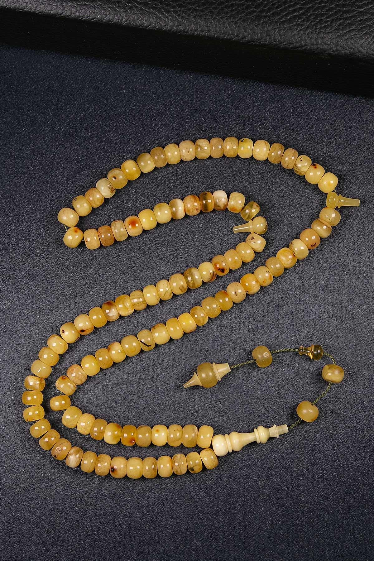 99'luk Sistemli Kaya Damla Kehribar Tesbih