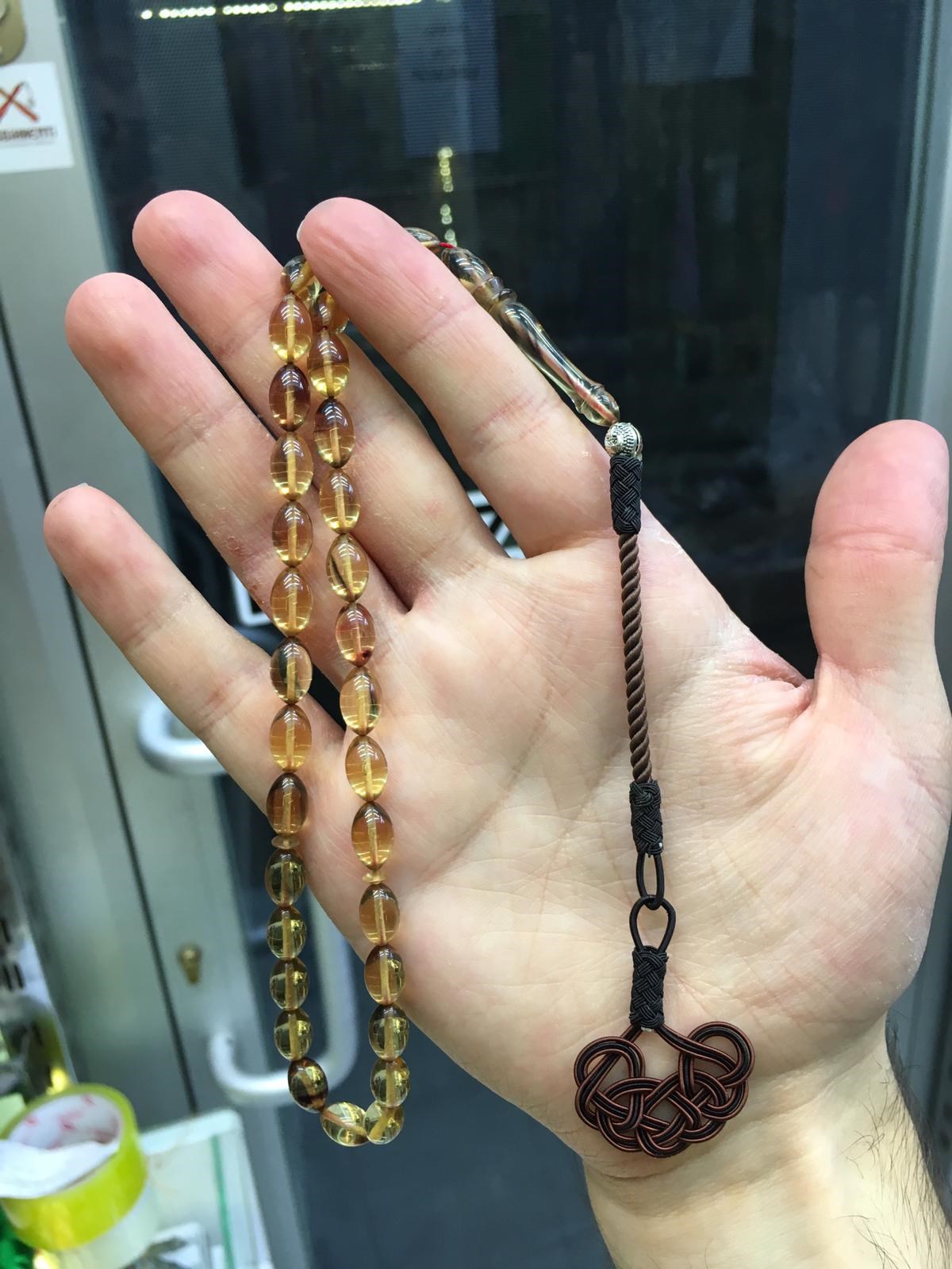 Arpa Kesim Kazaz Püsküllü Ateş Kehribar