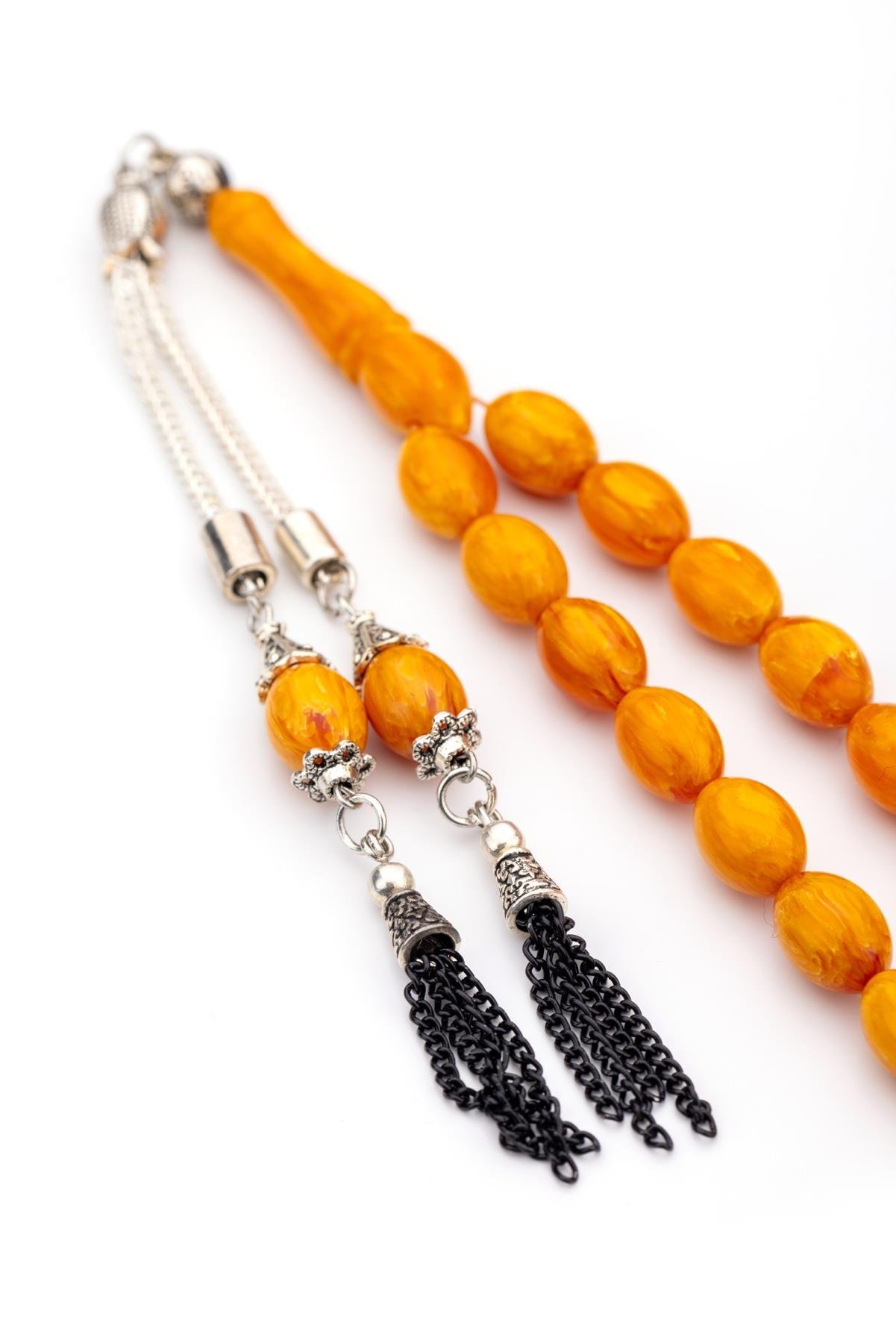 Arpa Tane Damarlı Model Sıkma Kehribar Tesbih