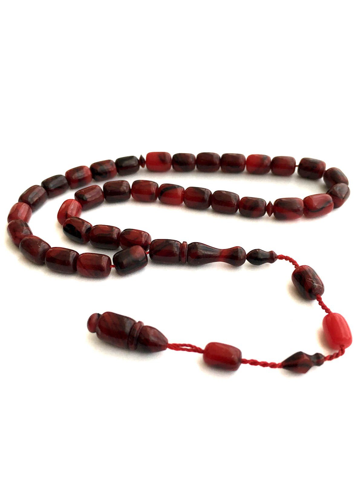 Bilek Boy Sıkma Kehribar Alacalı Bordo Renk