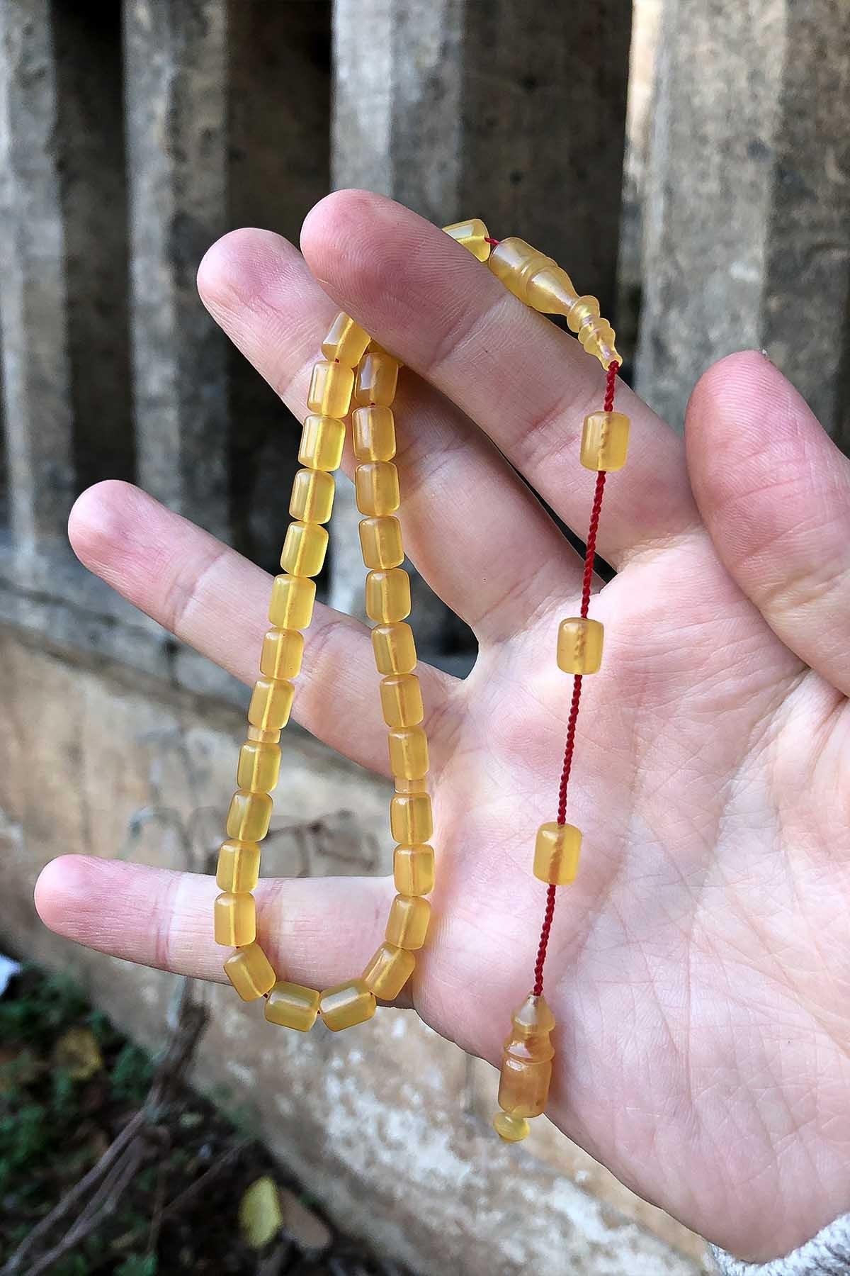 Bilek Boy Usta İşçilik Zar Kehribar Tesbih