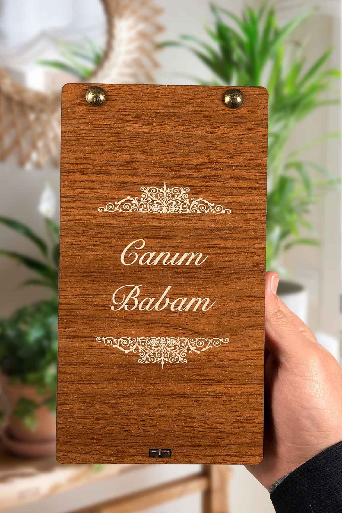 Canım Babam Yazılı Ahşap Kutuda 3'lü Tesbih Seti