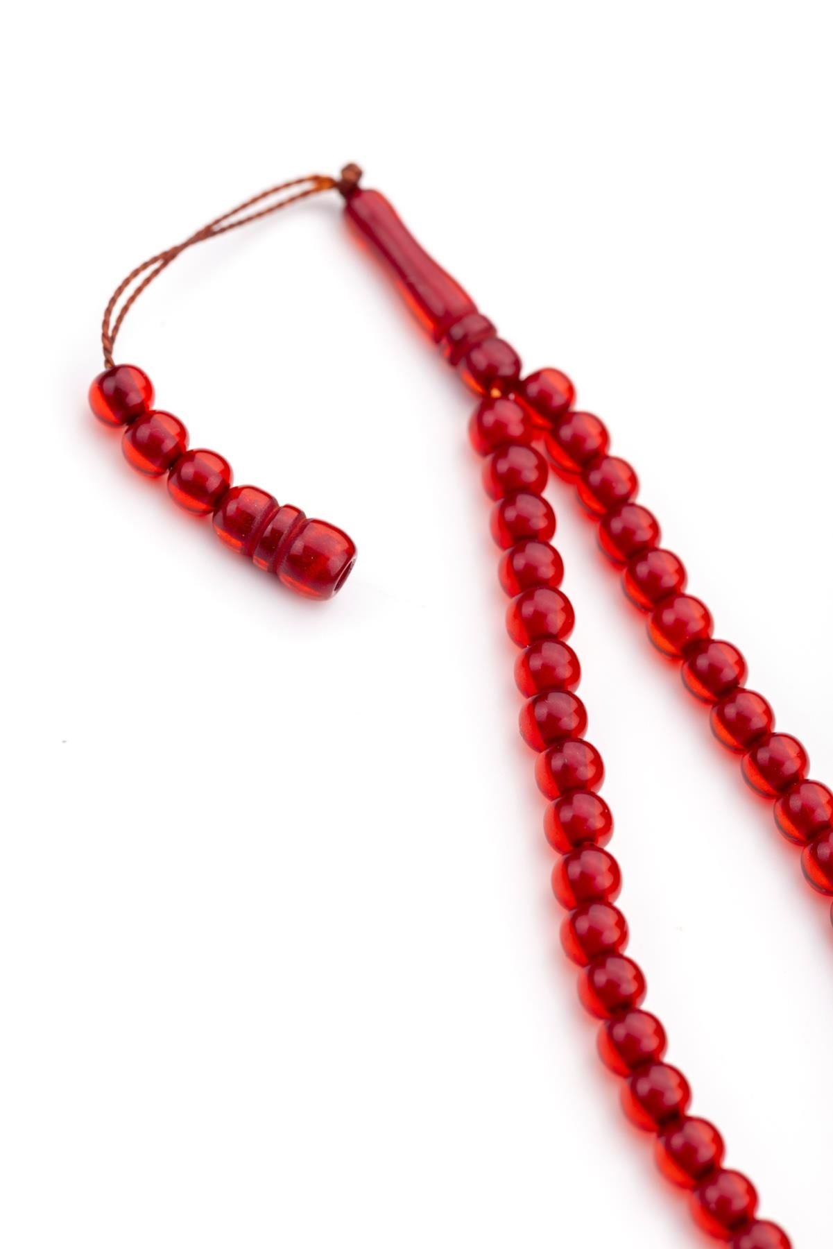 Cep Boy Açık Kırmızı 99'luk Toz Kehribar Tesbih