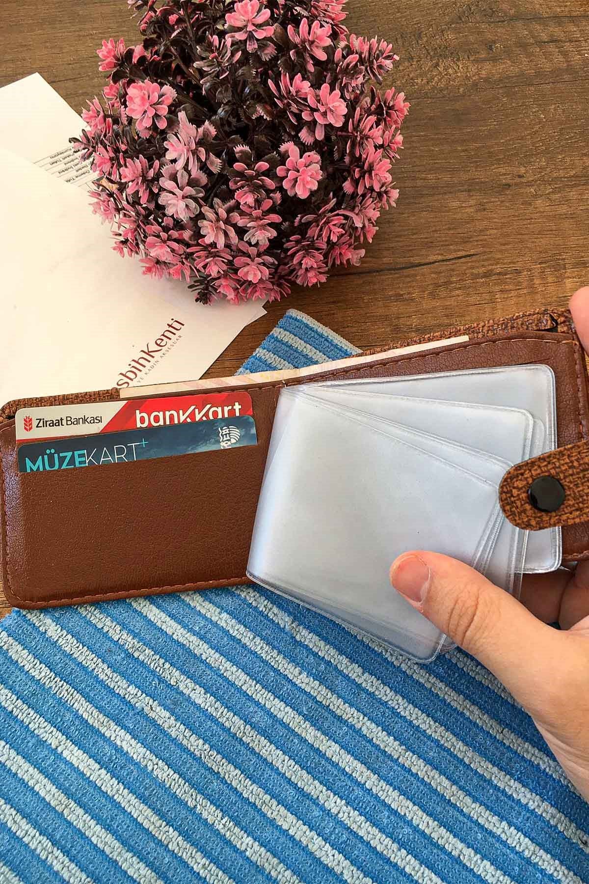 Düğmeli Kot Model Kartlık ve Cüzdan