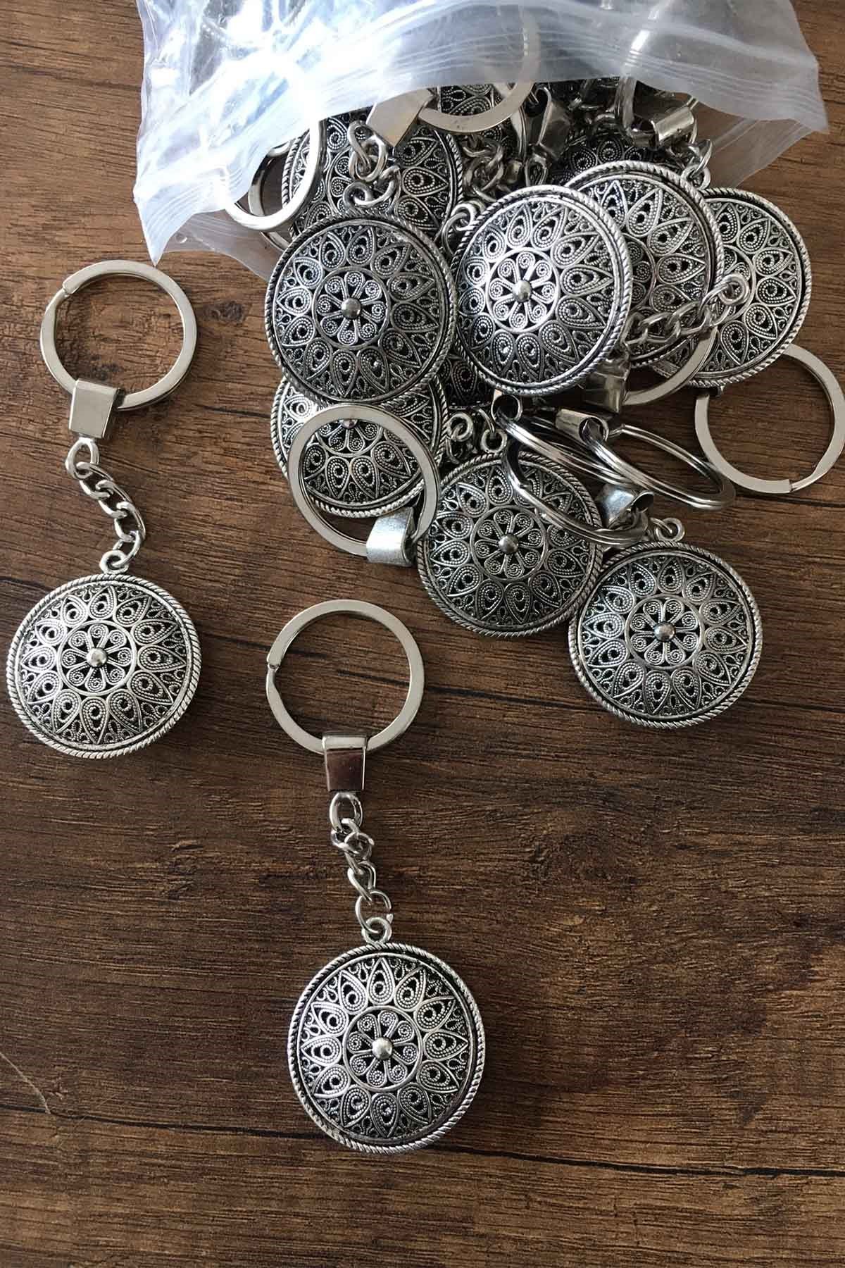 Eskitme Model Telkari Metal Anahtarlık