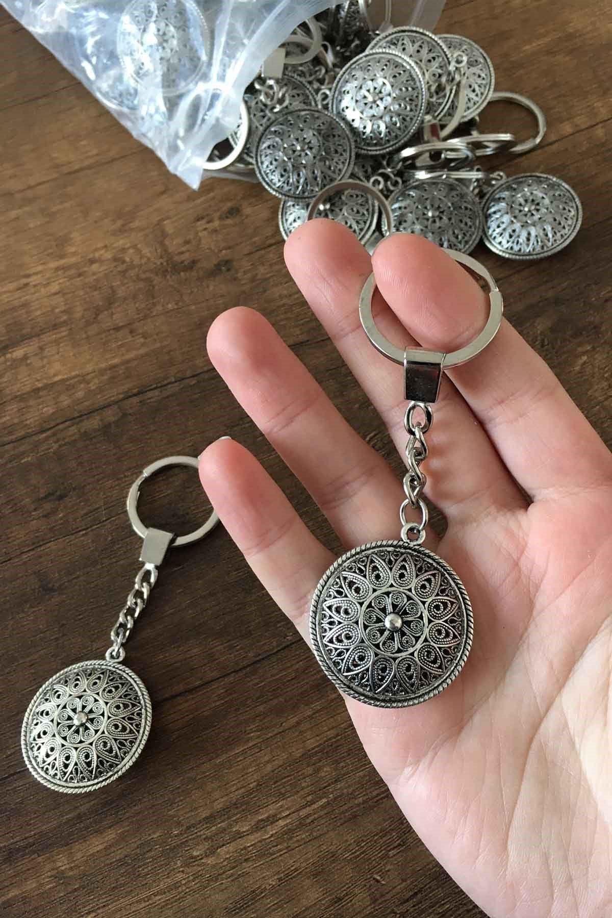 Eskitme Model Telkari Metal Anahtarlık