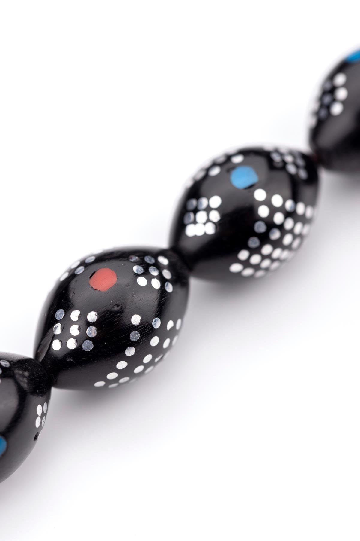 Geometrik Zanaat Dörtgen Motif İşlemeli 17'lik Kuka Tesbih