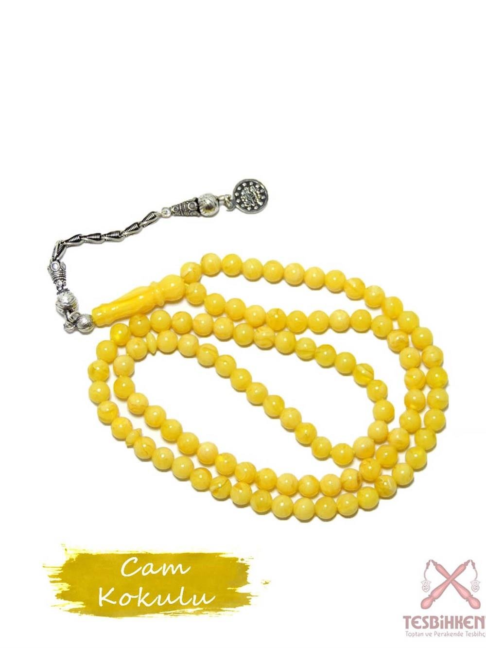 Gümüş Püsküllü Limon Çam Kokulu 99 Tesbih