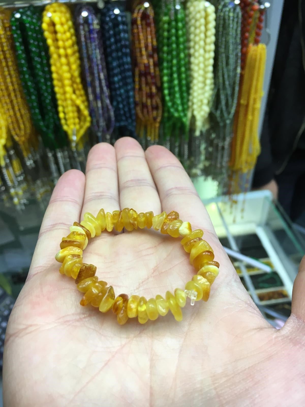 Kehribar Taşından Bebek Diş Bilekliği