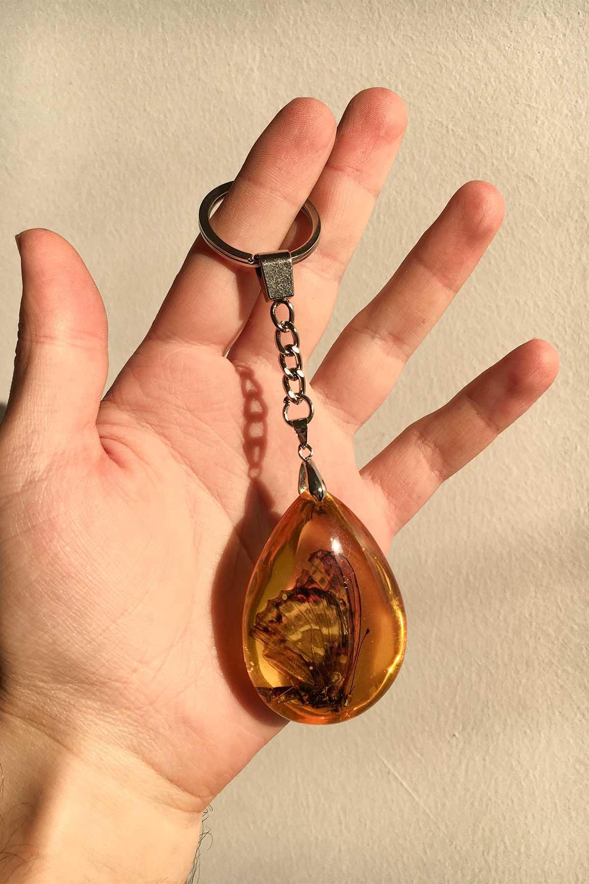 Kelebek Fosilli Toz Kehribar