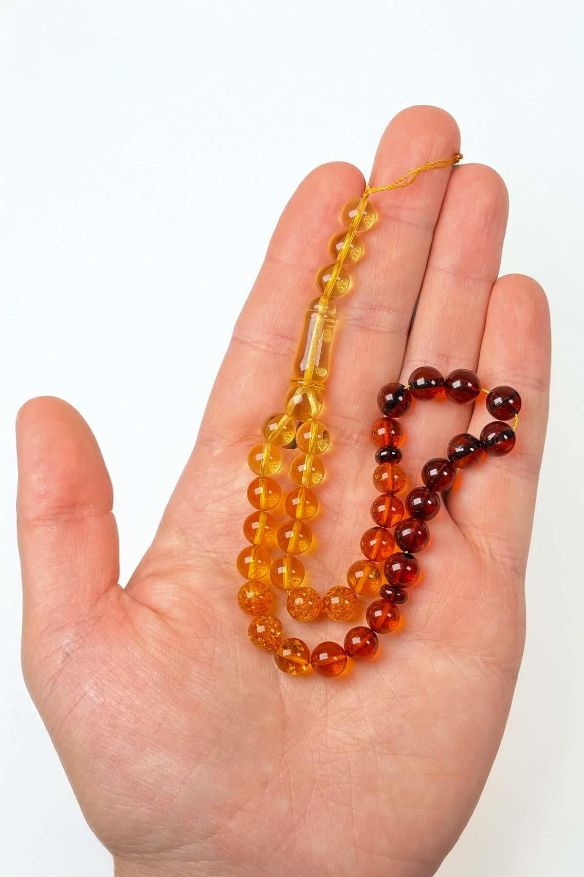 Küre Bilek Boy Litvanya Damla Kehribar Tesbih - TesbihKenti