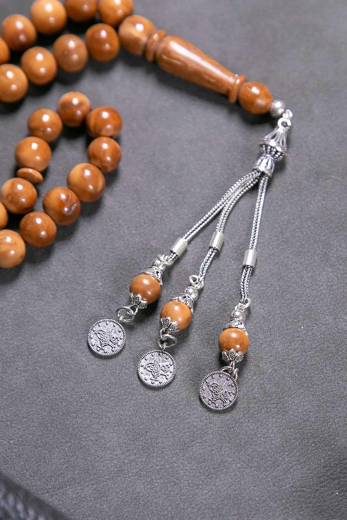 Küre Tane 3'lü 925 Ayar Gümüş Kuka Tesbih