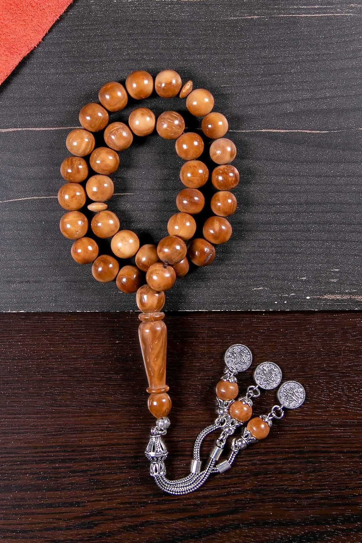 Küre Tane 3'lü 925 Ayar Gümüş Kuka Tesbih