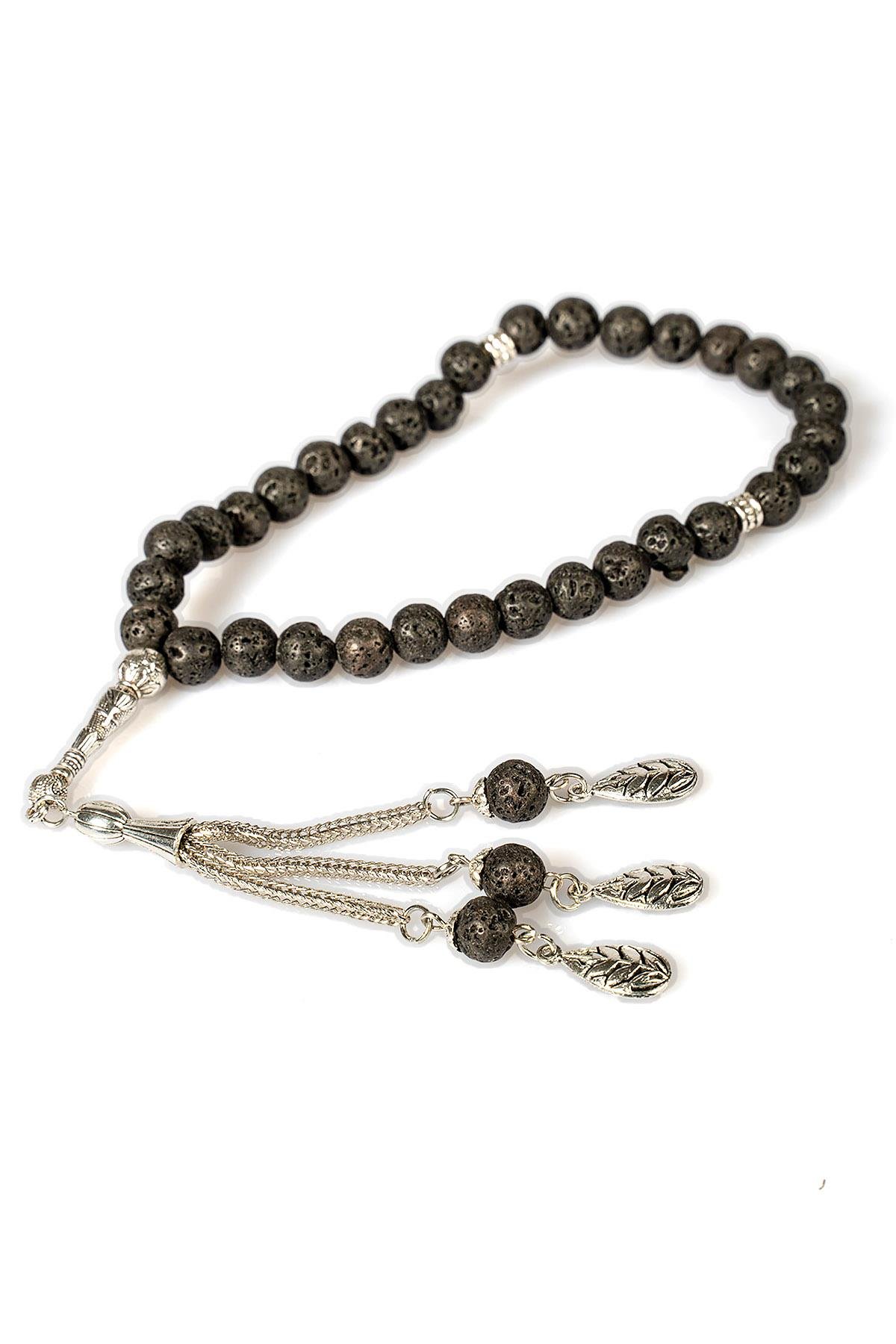 Küre Tane Doğal Lav Taşı Tesbih