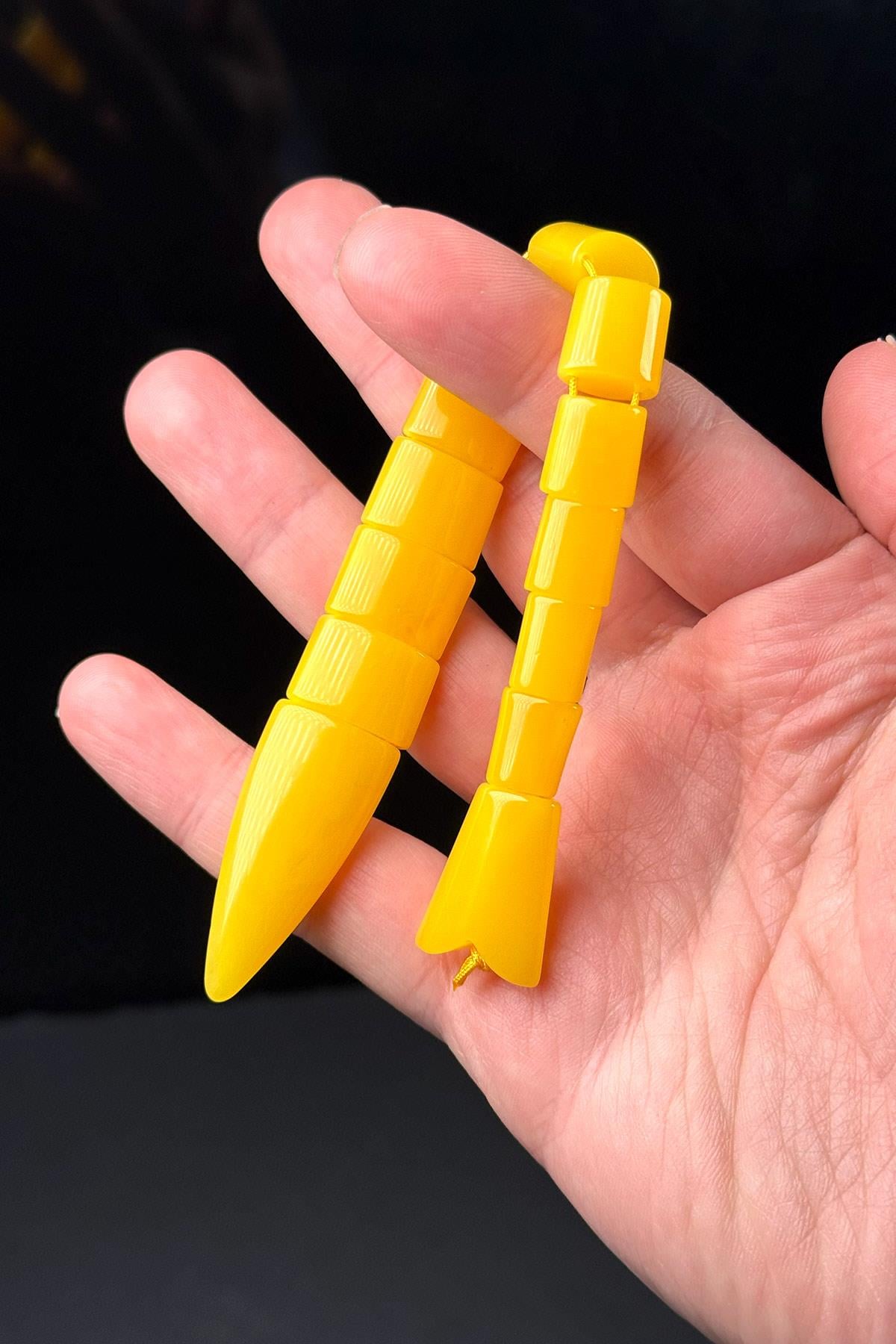 Limon Renk Usta İşçilik Balık Tesbih - TesbihKenti
