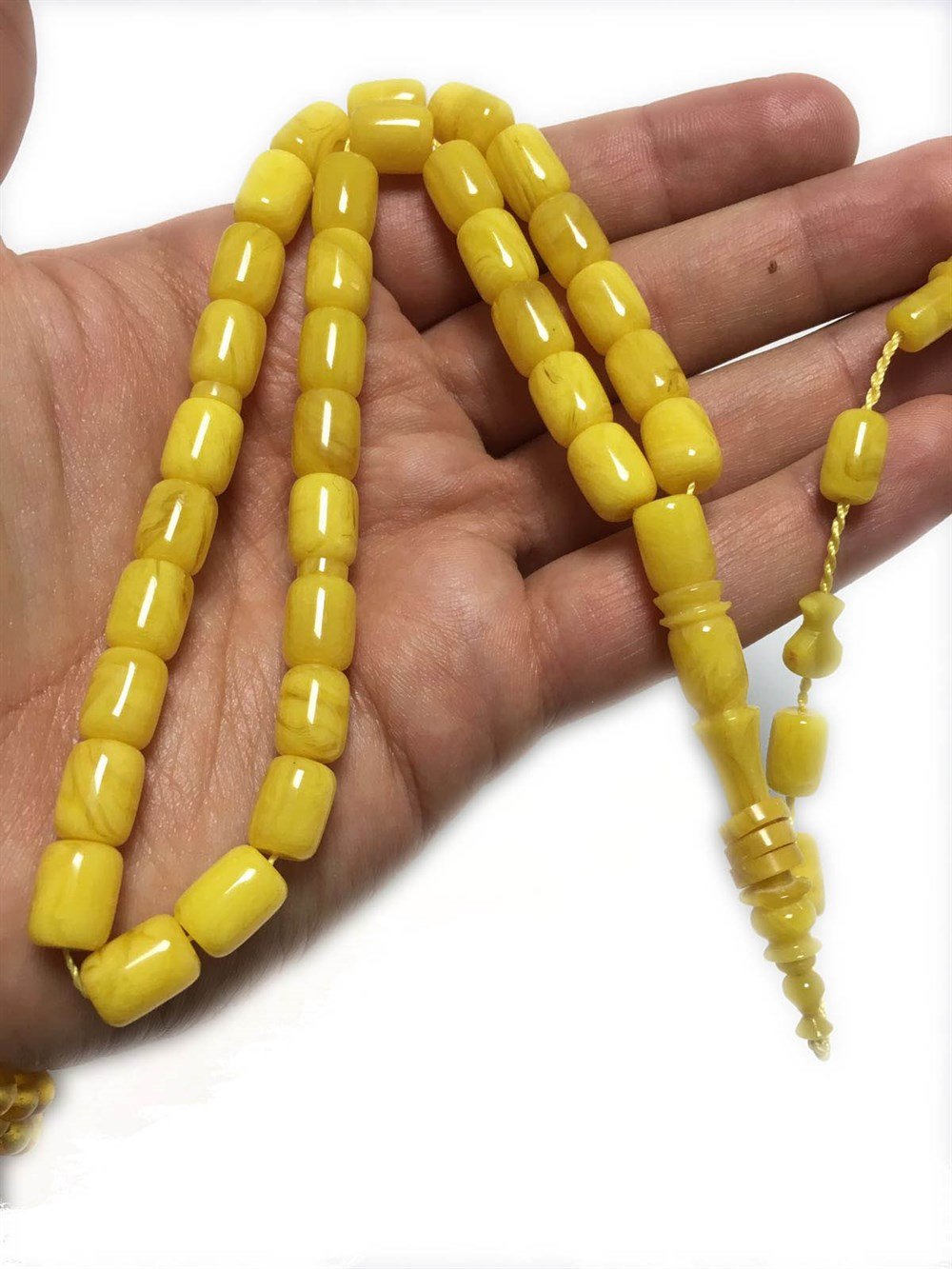 Limon Sarısı Kapsül Kesim Sıkma Kehribarı