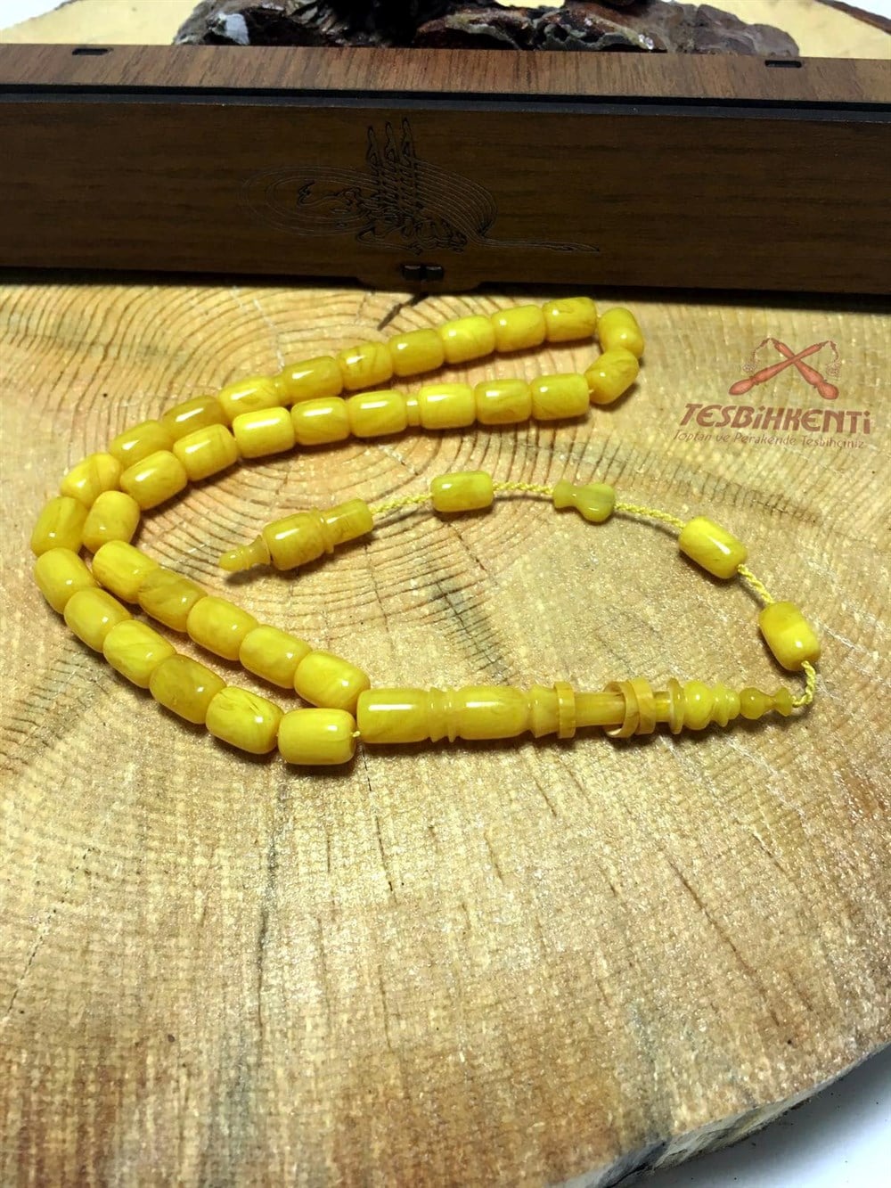Limon Sarısı Kapsül Kesim Sıkma Kehribarı