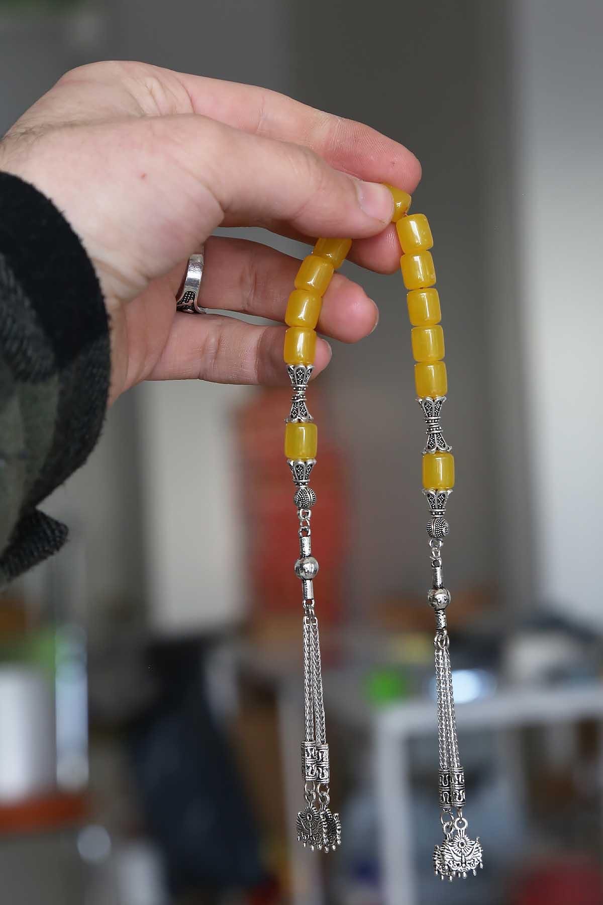 Limon Sarısı Kesme Tane Zaza Tesbih