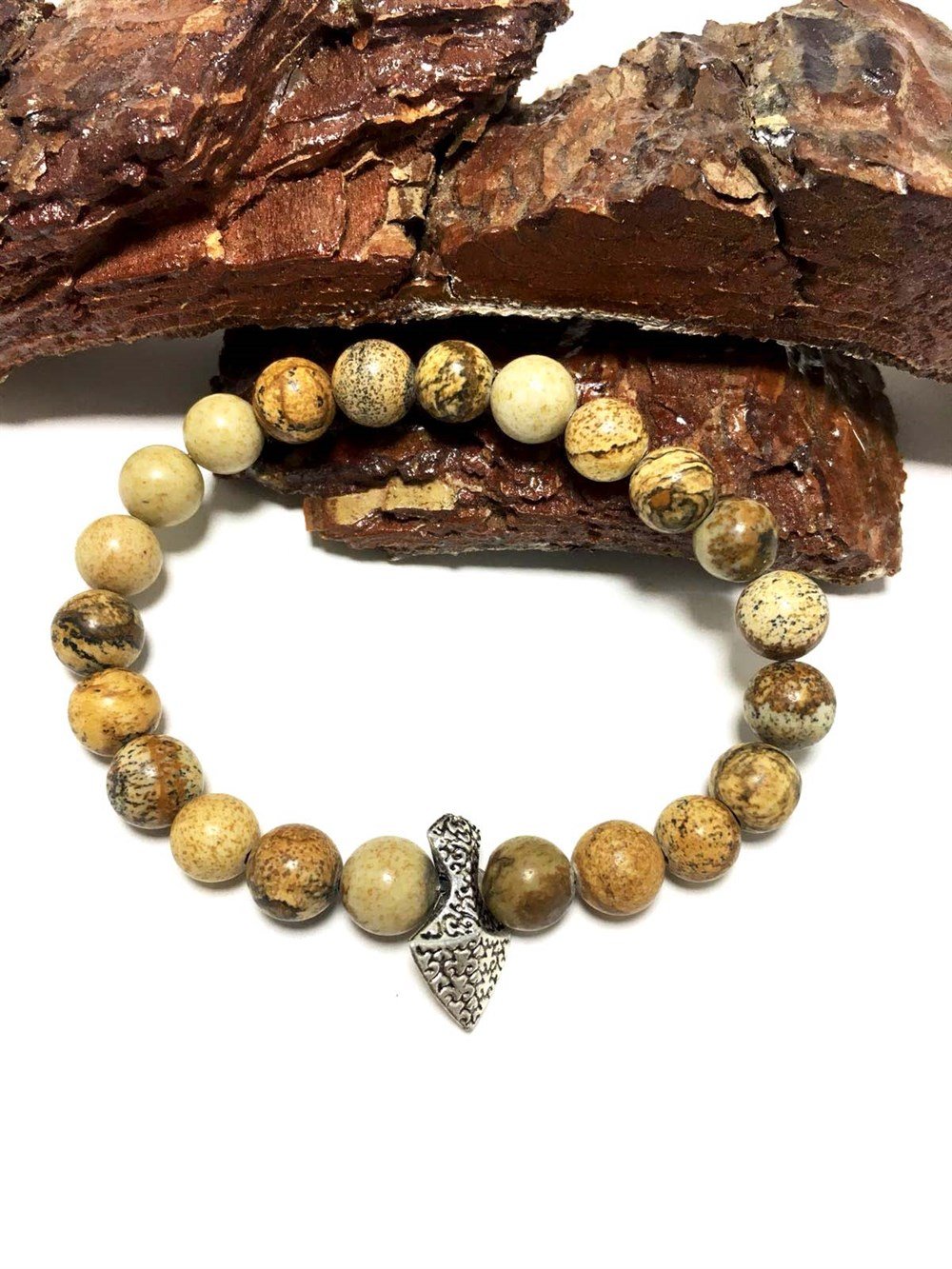 Mızrak Uçlu Tasarım Doğal Taş Bileklik