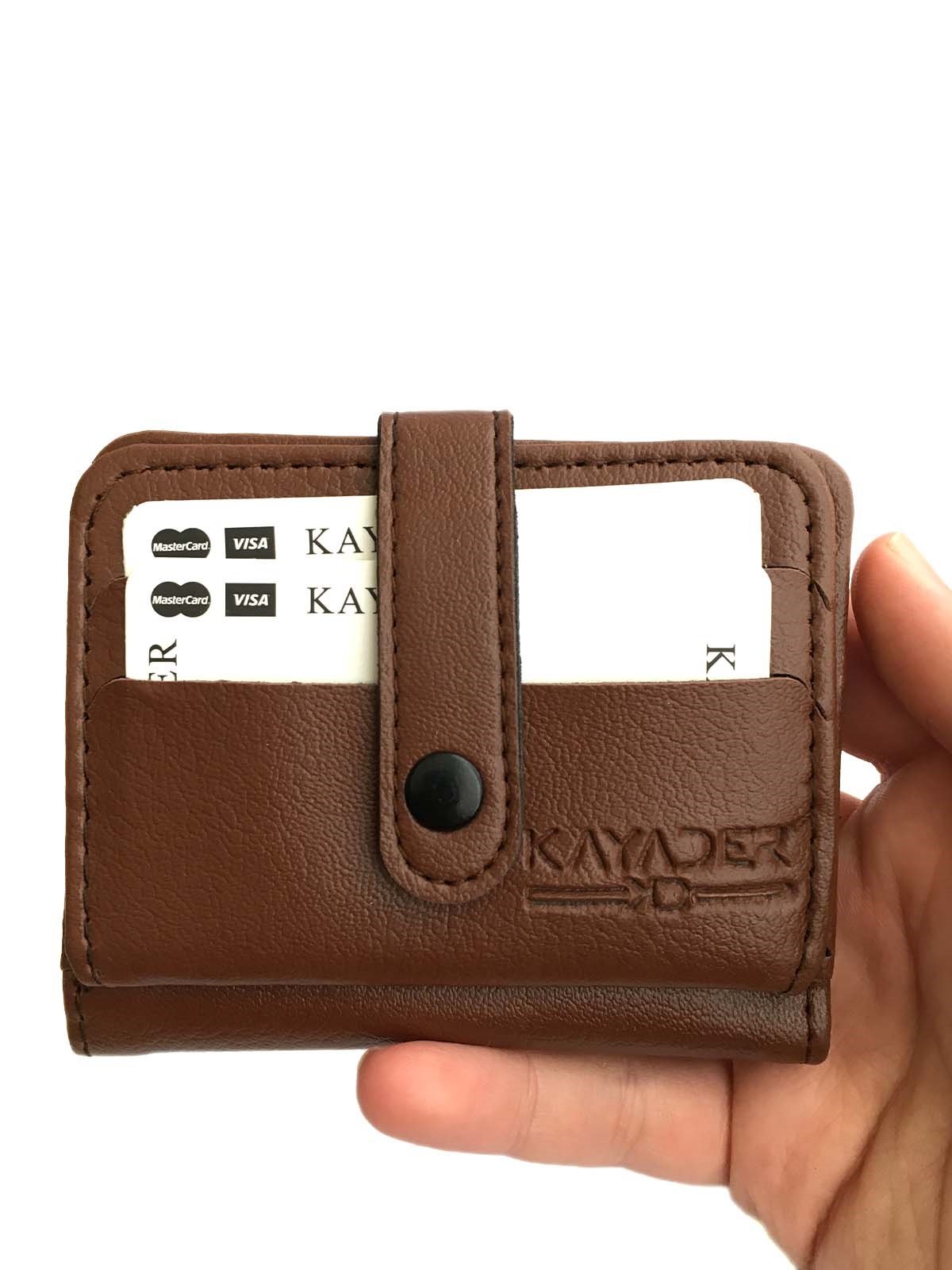 Ortadan Düğmeli Cüzdan ve Kartlık