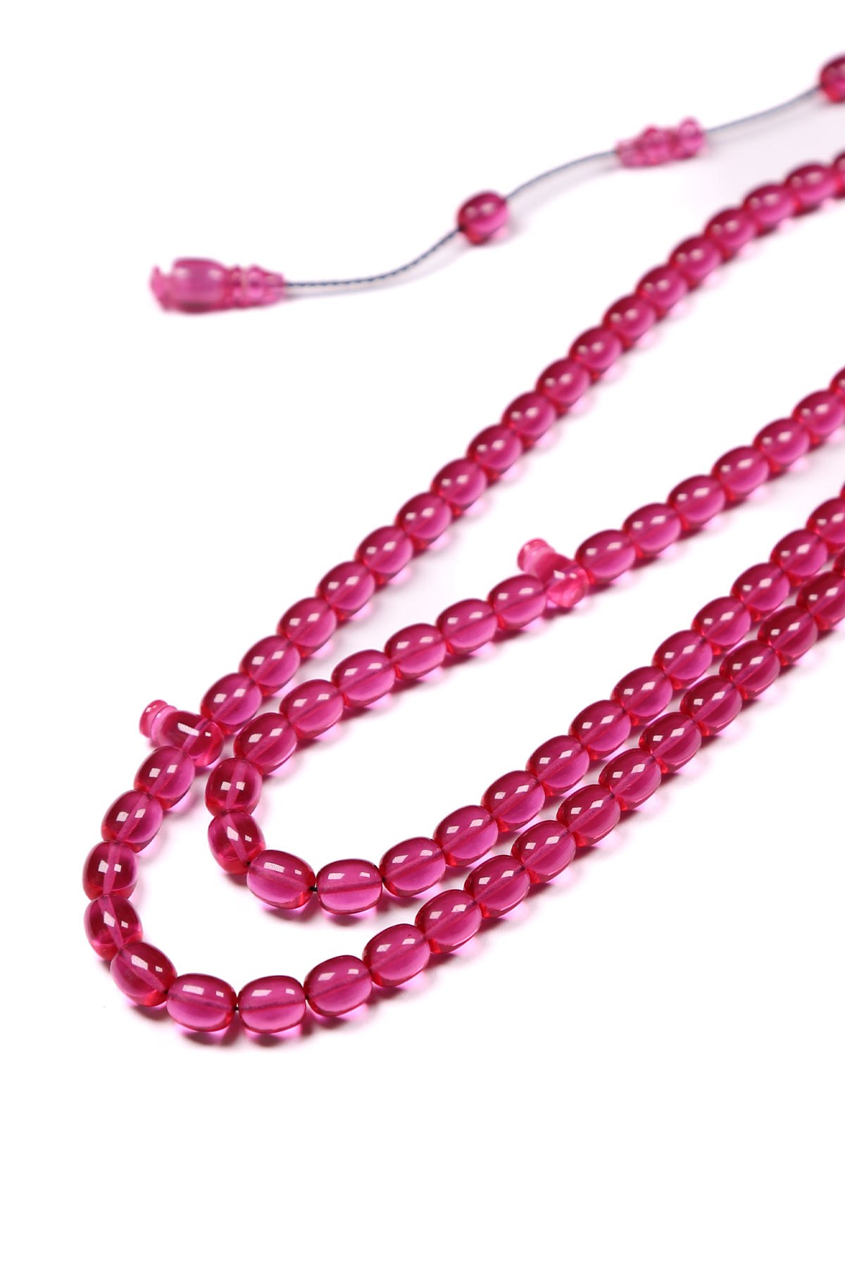 Pembe Özel Seri 99'luk Ateş Kehribar Tesbih | TesbihKenti
