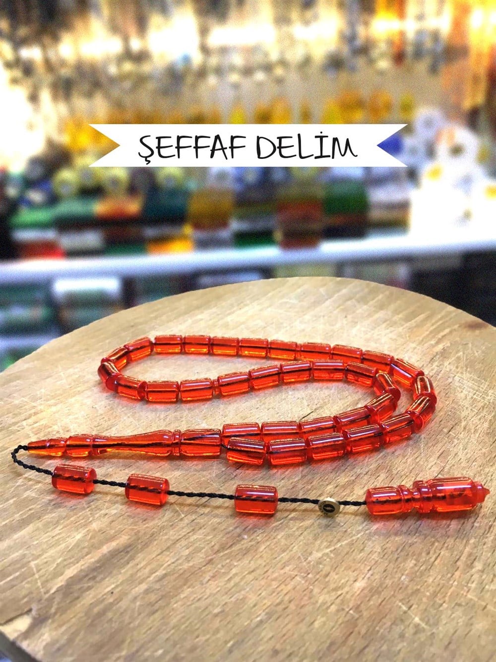 Şeffaf Delim Özel İşçilikli Kesme Model Ateş Kehribar