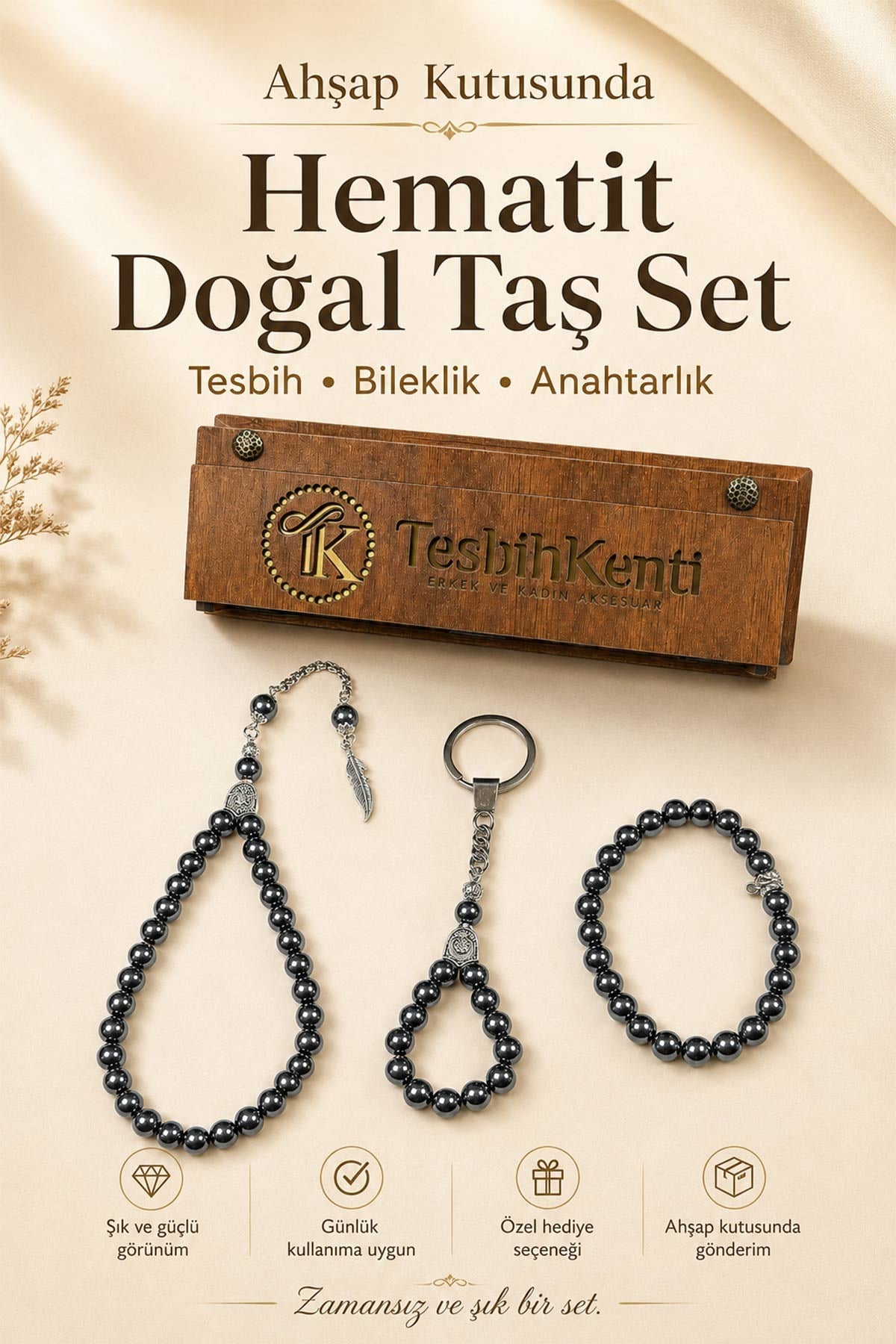 Set Zaza ve 33'lük Hematit Taşı Tesbih - TesbihKenti