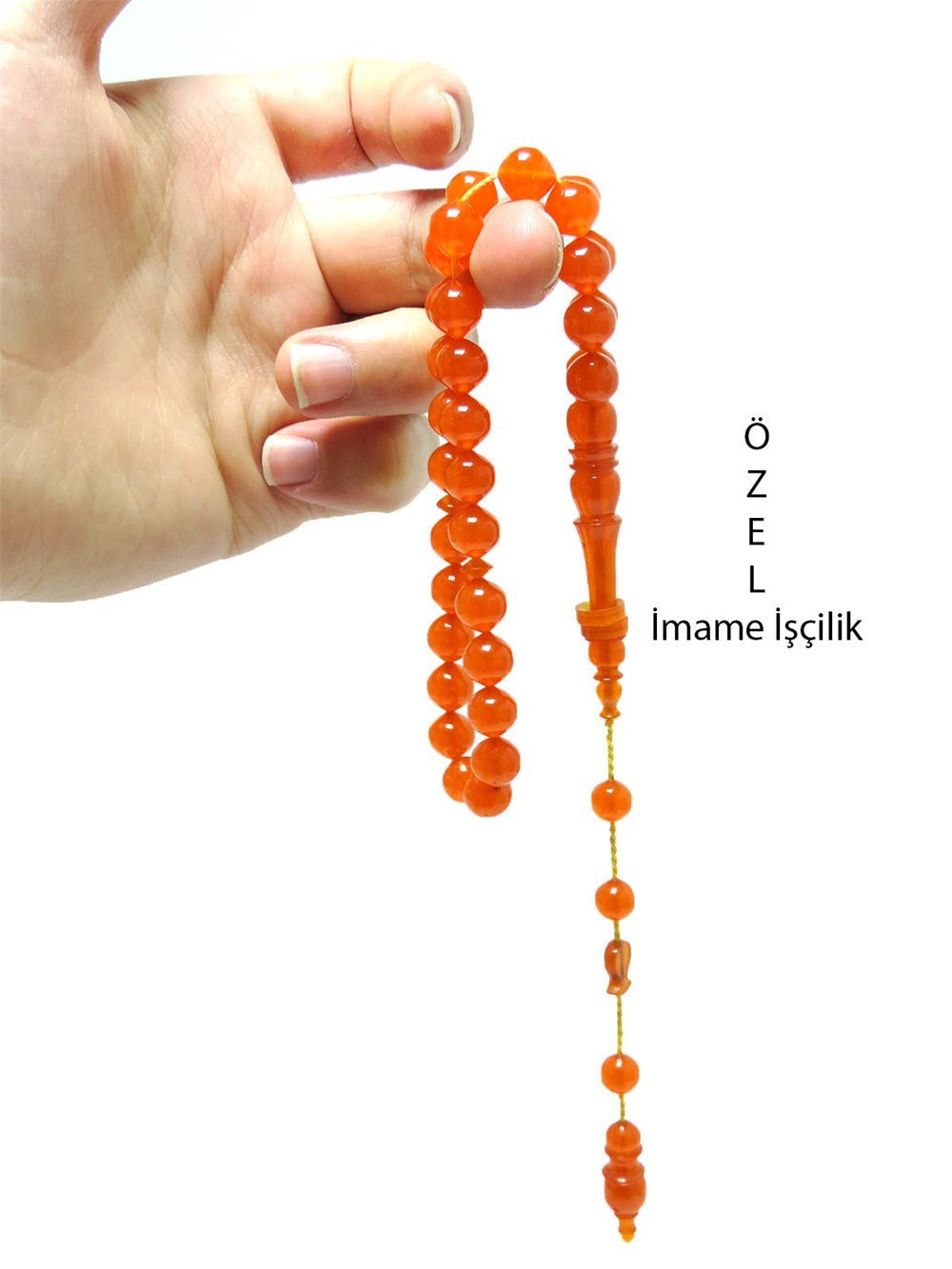 Sığırcık Kesim Harika İşçilik Zar Kehribar Tesbih