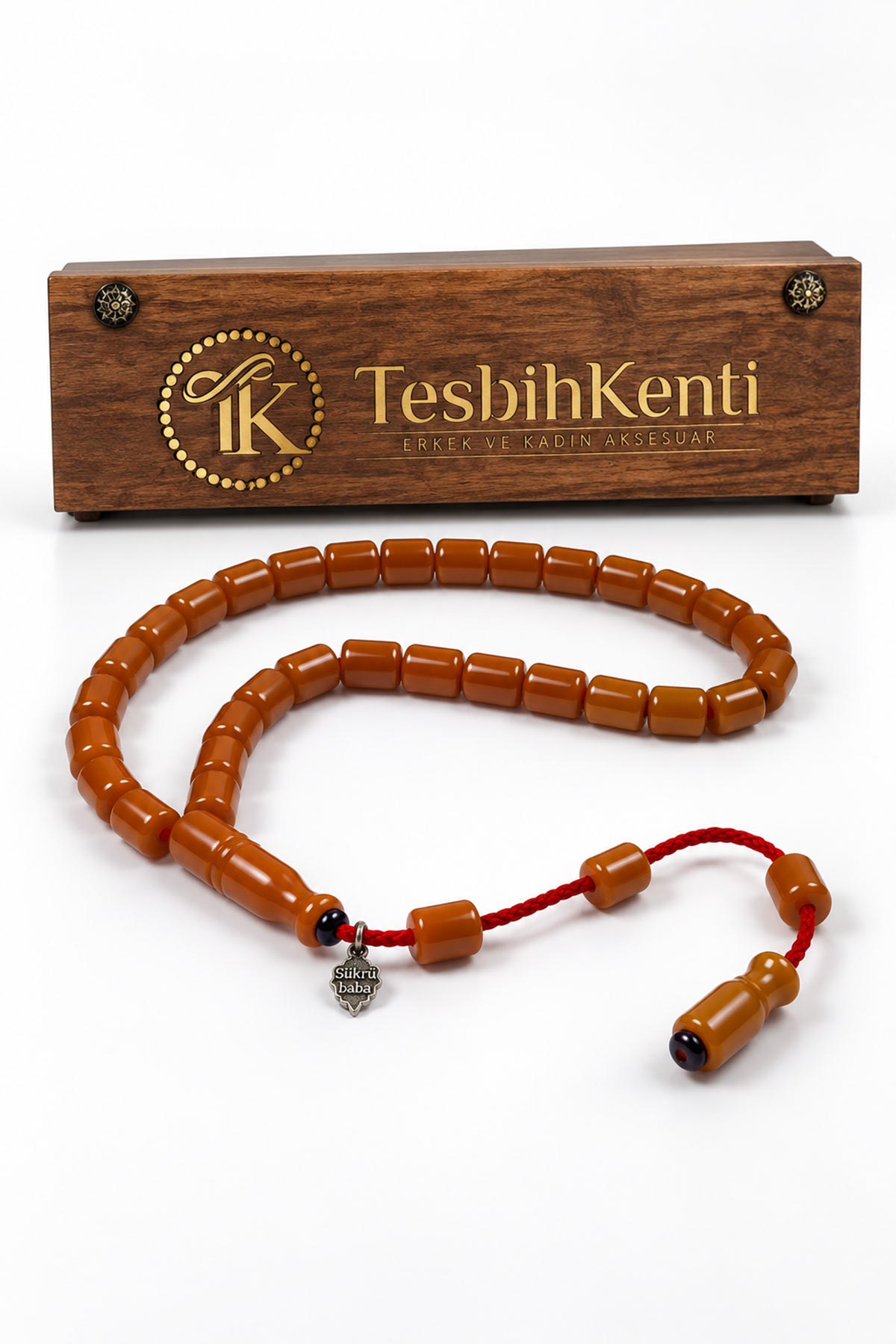 Şükrü Baba Atölyesi Sıkma Kehribar Tesbih - TesbihKenti
