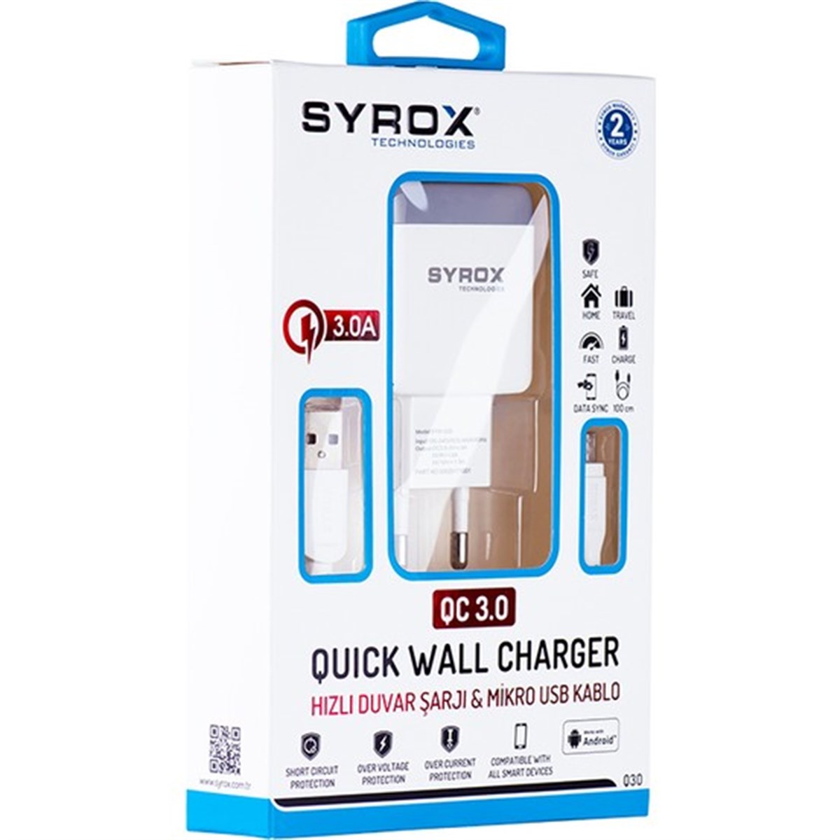 Syrox 3.0 Amper Şarj Aleti