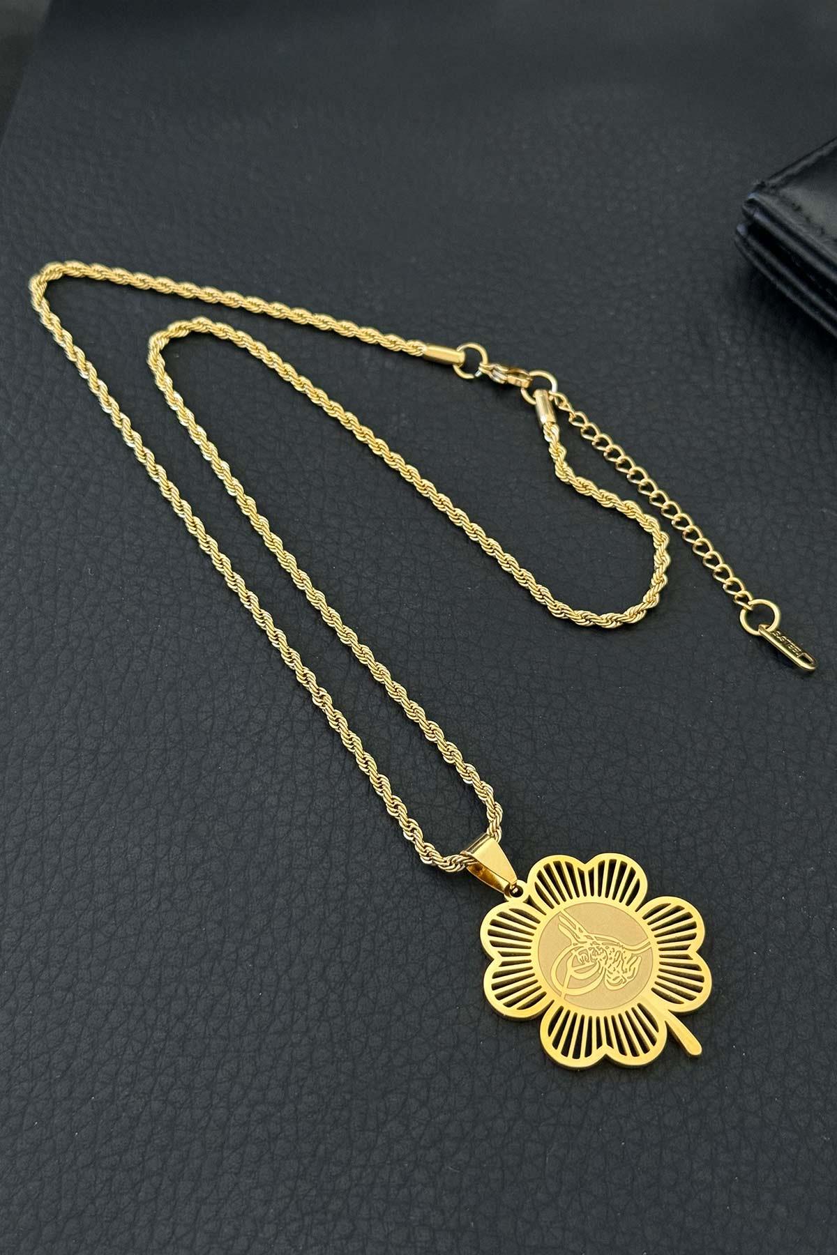 Tuğra Model Kararmaz Çelik Kadın Kolye