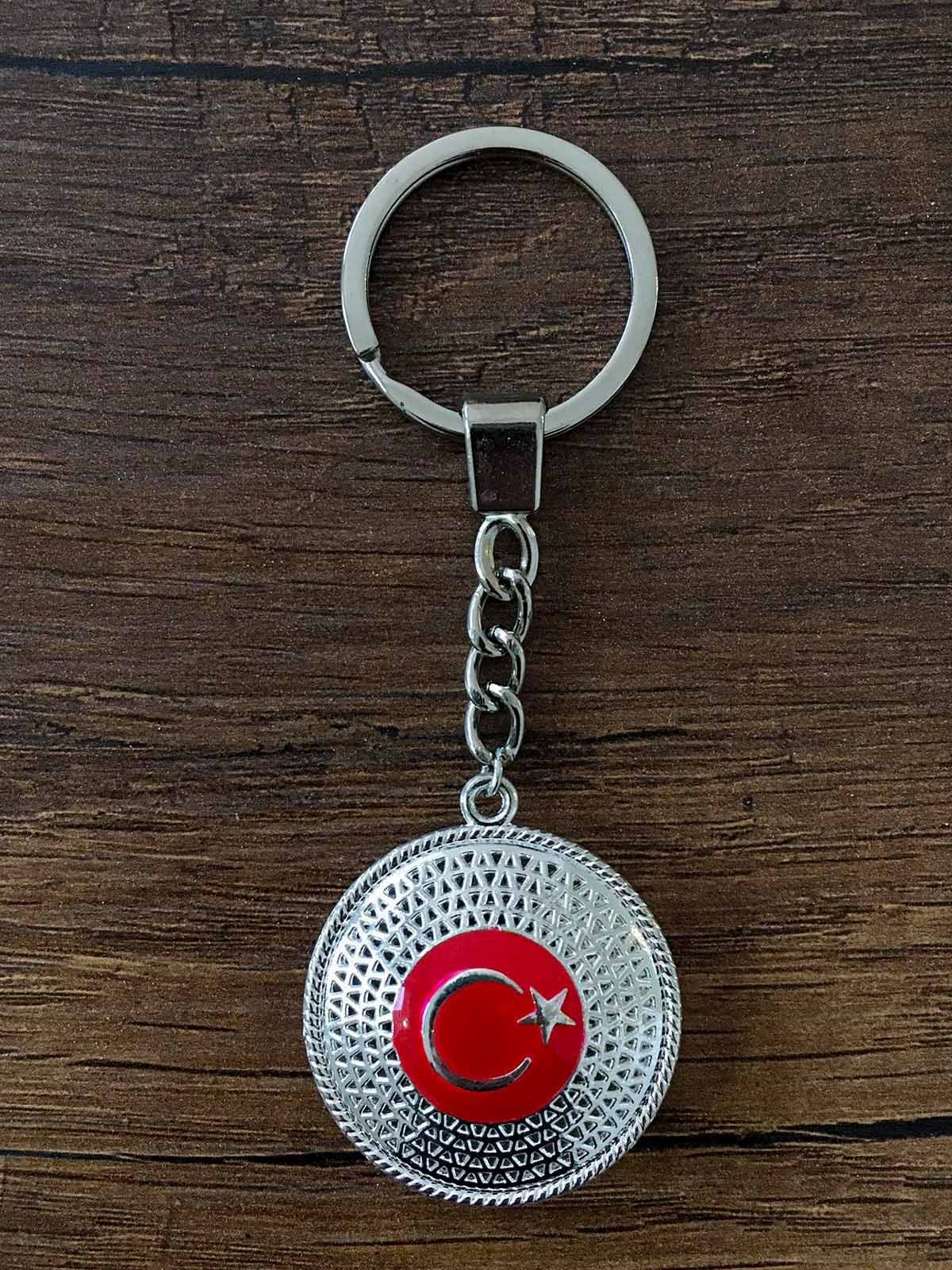 Türk Bayrağı Model Metal Anahtarlık